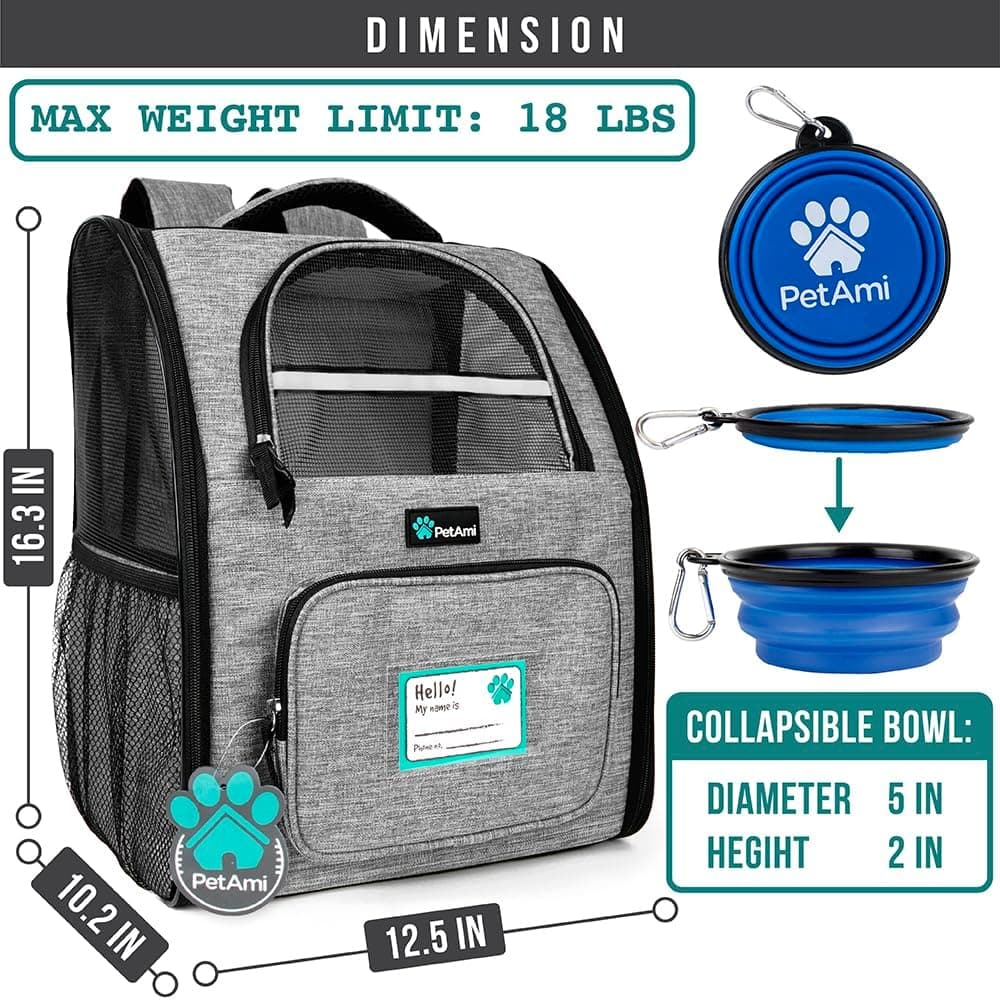PetAmi Deluxe Pet Carrier Backpack thumbnail 2