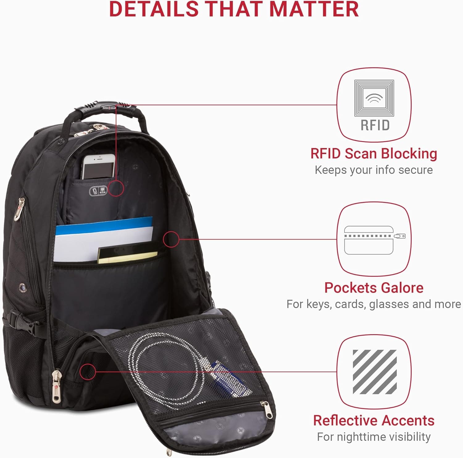 SwissGear 1900 ScanSmart TSA Laptop Backpack thumbnail 3