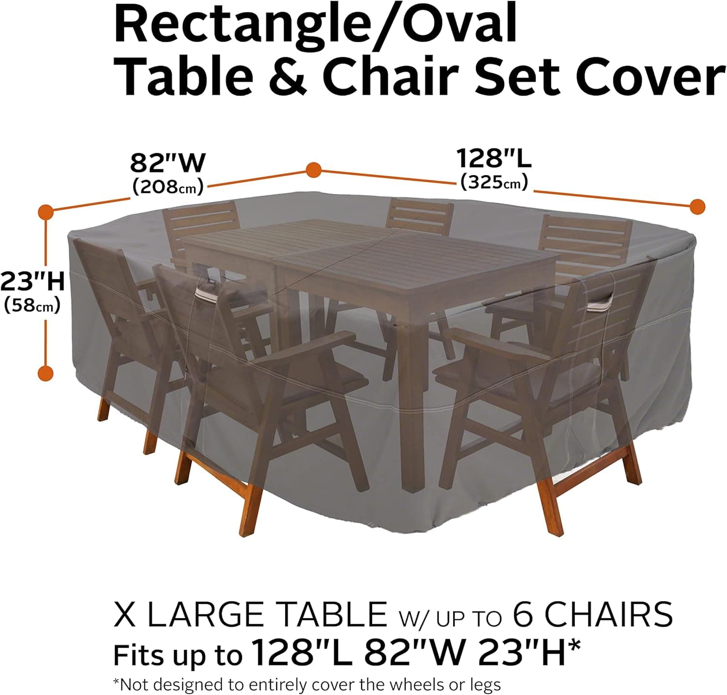 Classic Accessories Ravenna Water-Resistant Rectangular/Oval Patio Table & Chair Set Cover thumbnail 4