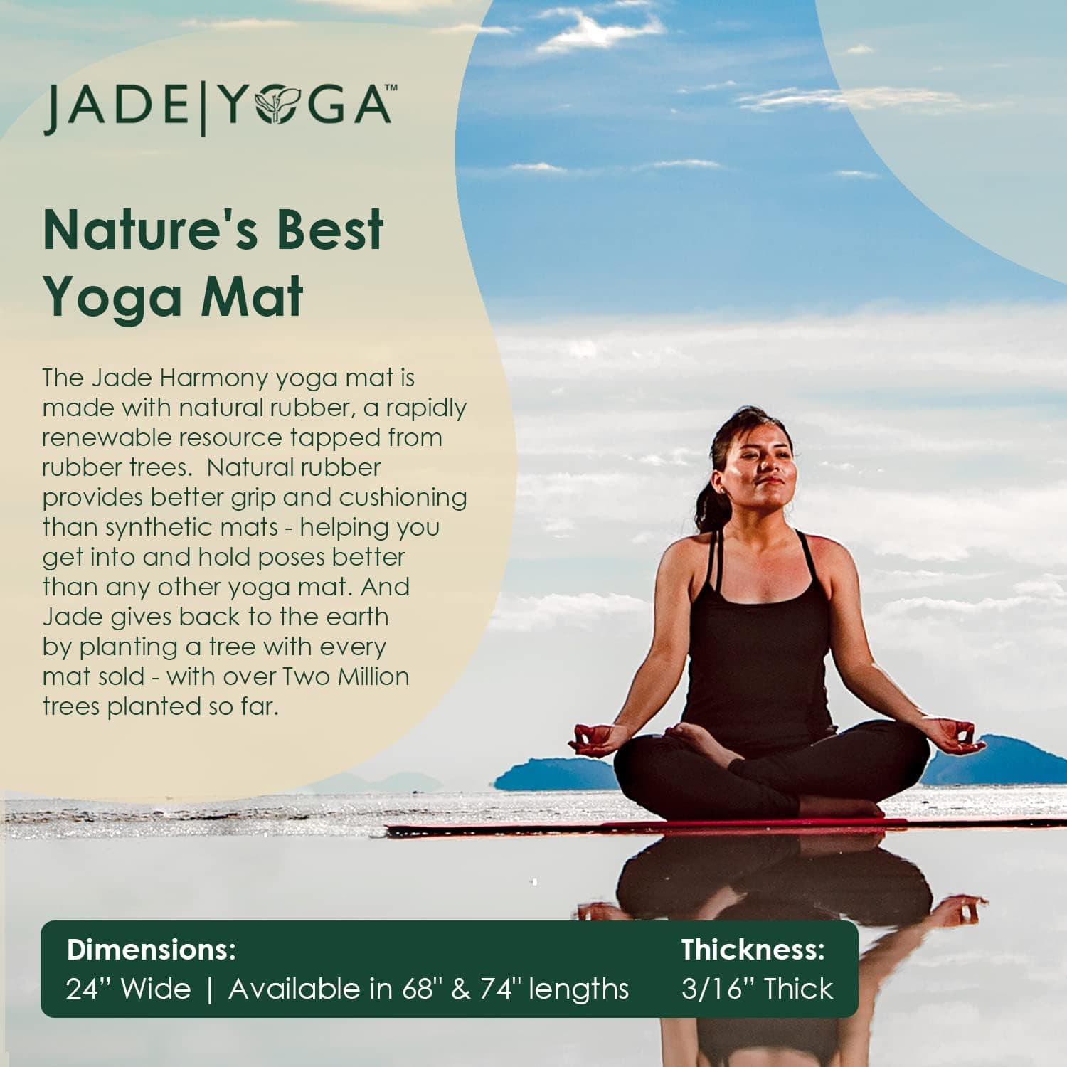 JadeYoga Harmony Yoga Mat thumbnail 4