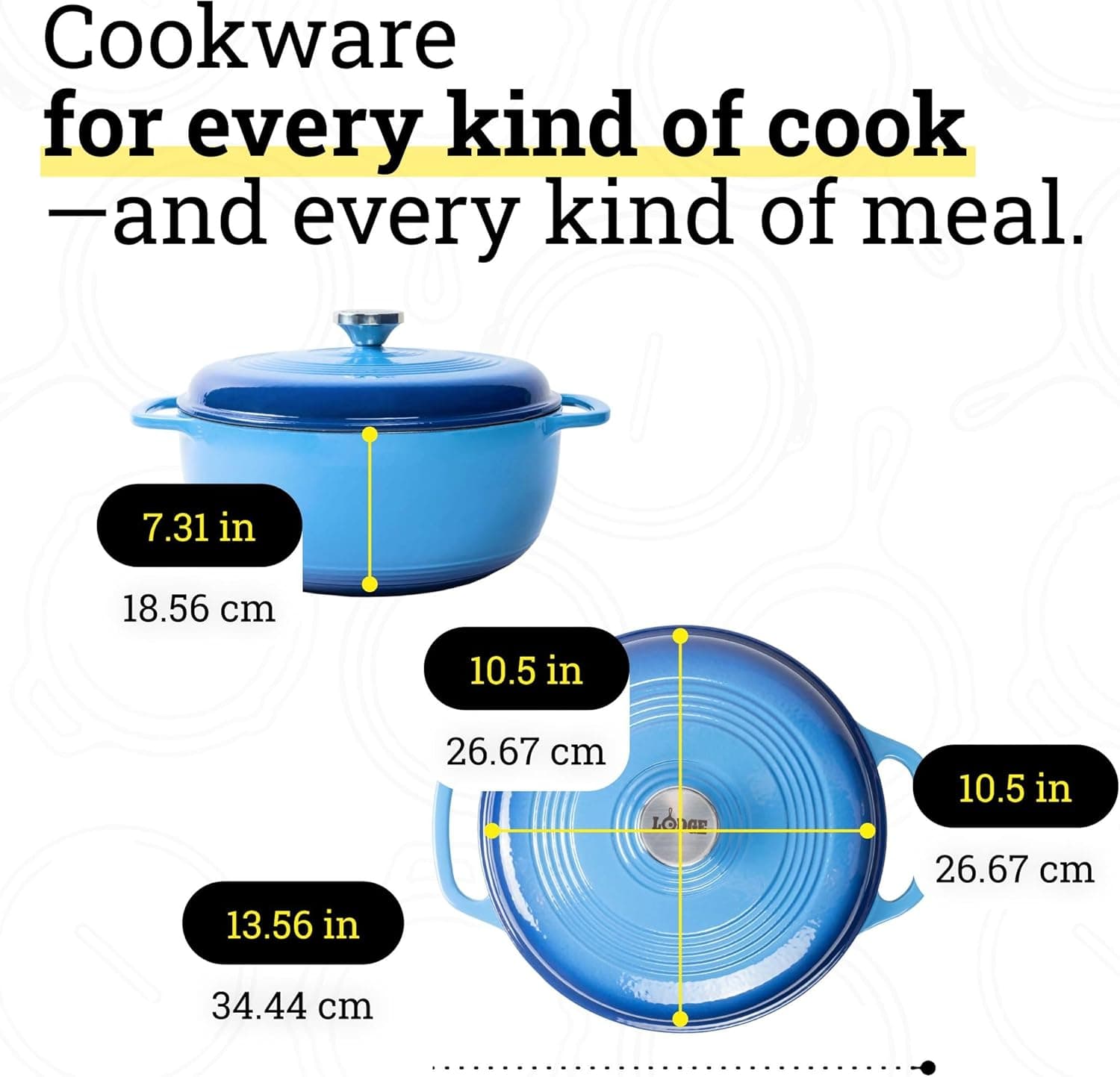 Lodge Enameled Cast Iron 6-Qt Dutch Oven thumbnail 5