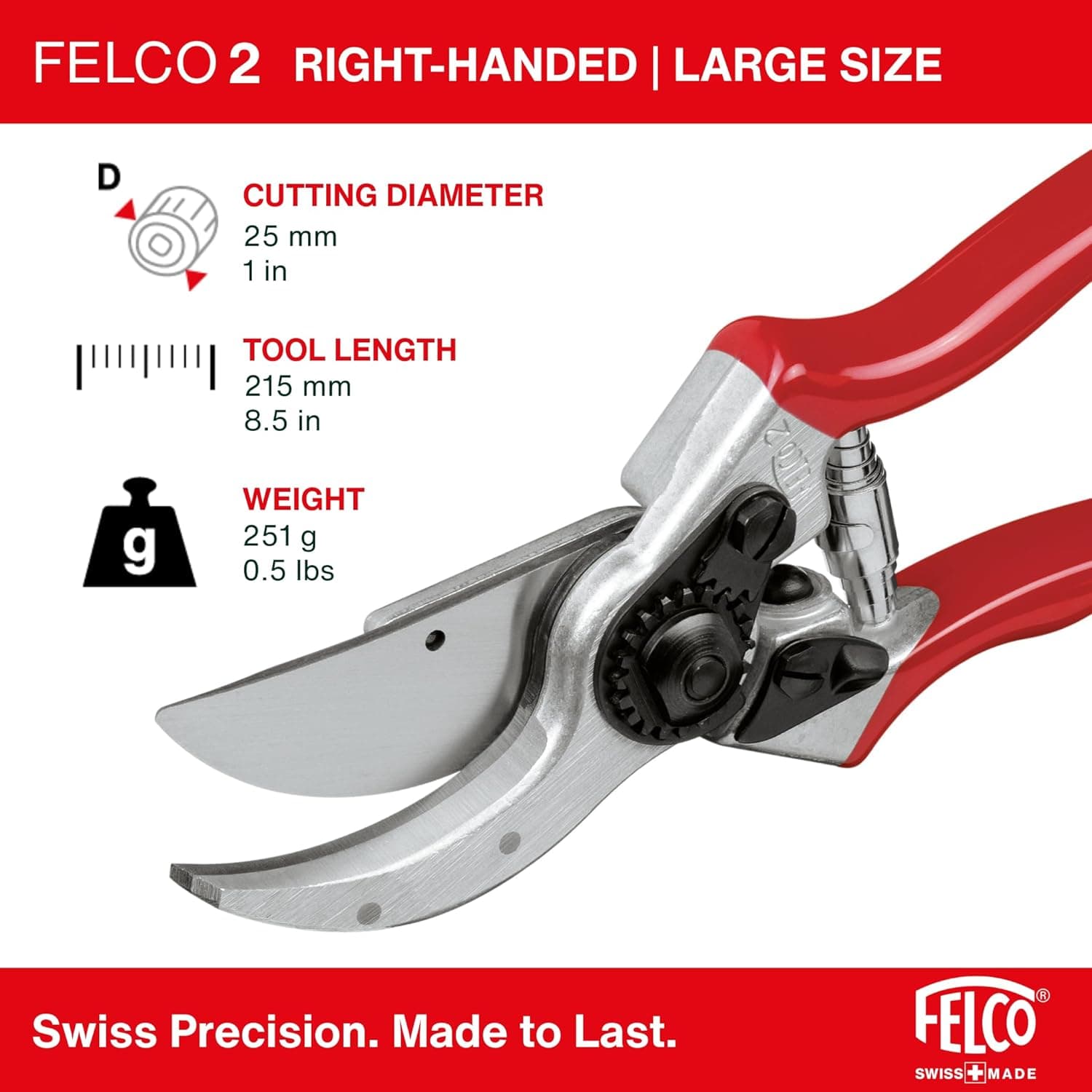 Felco F-2 Classic Manual Hand Pruner thumbnail 3