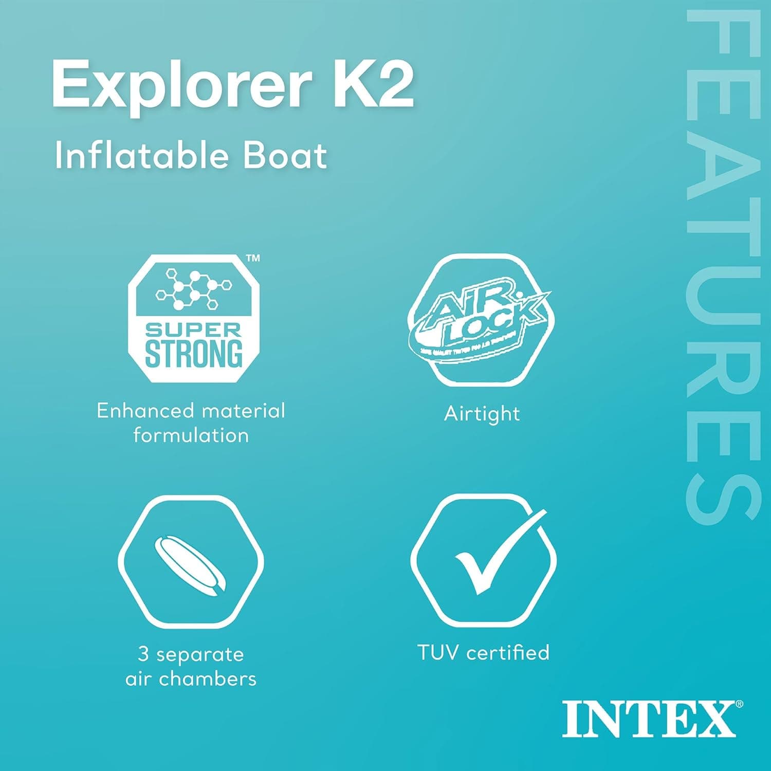 Intex Explorer K2 Inflatable Kayak Set thumbnail 4