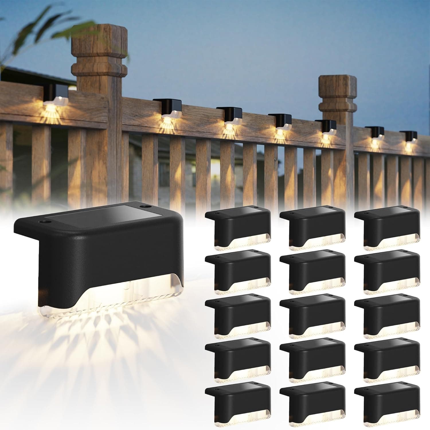 JACKYLED Solar Deck Lights 16 Pack - image 1