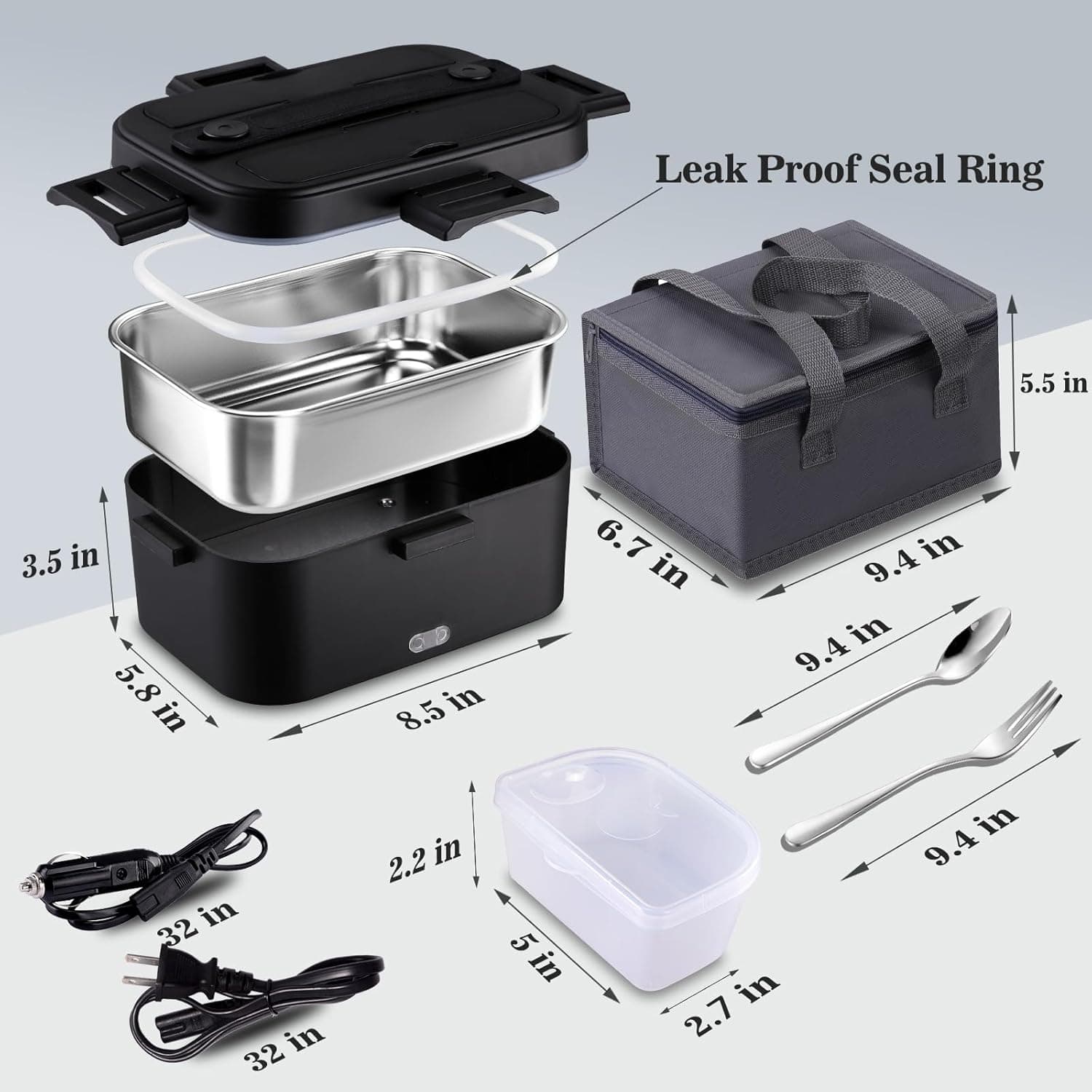 Nifogo 80W Electric Lunch Box 3-in-1 (1.8L, 12V/24V/110V) thumbnail 3
