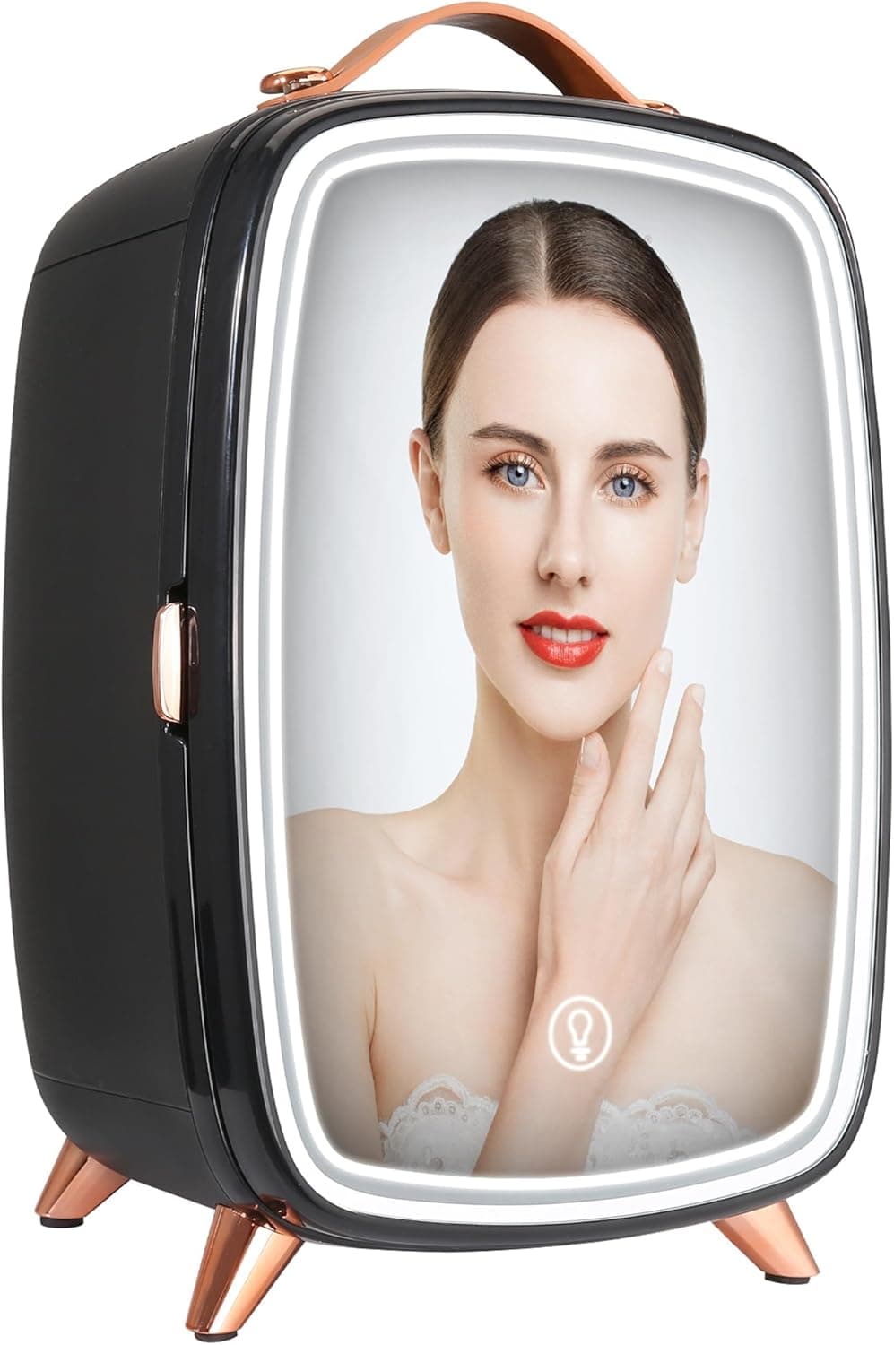 VEVOR Mini Fridge 6L Skincare Refrigerator with LED Mirror - image 1