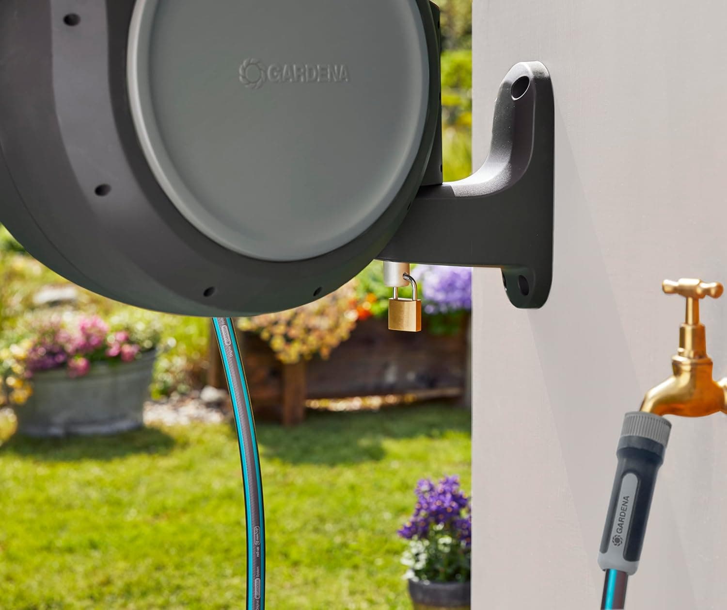 GARDENA Retractable Garden Hose Reel 100 ft thumbnail 2