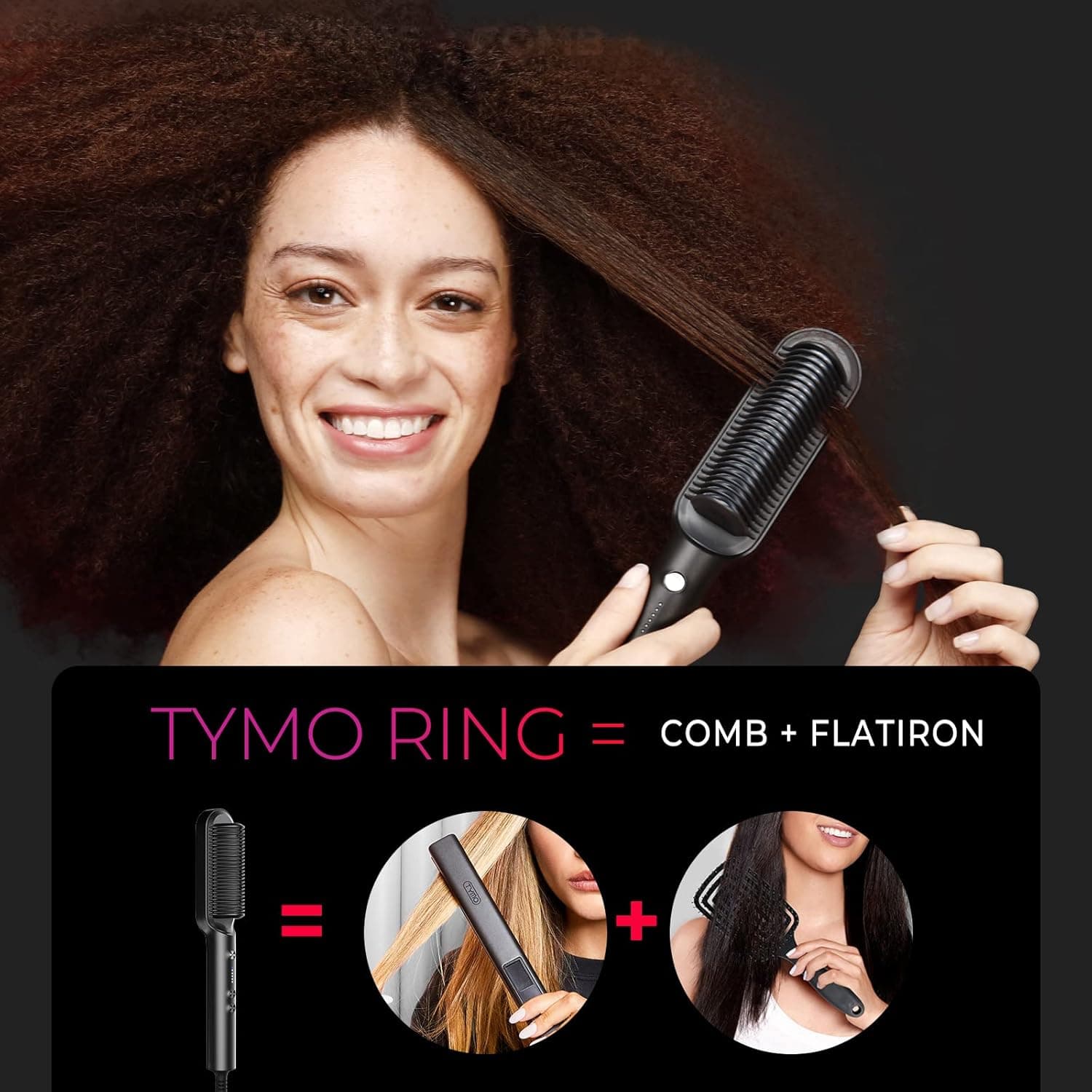 TYMO Ring Hair Straightener Brush thumbnail 2