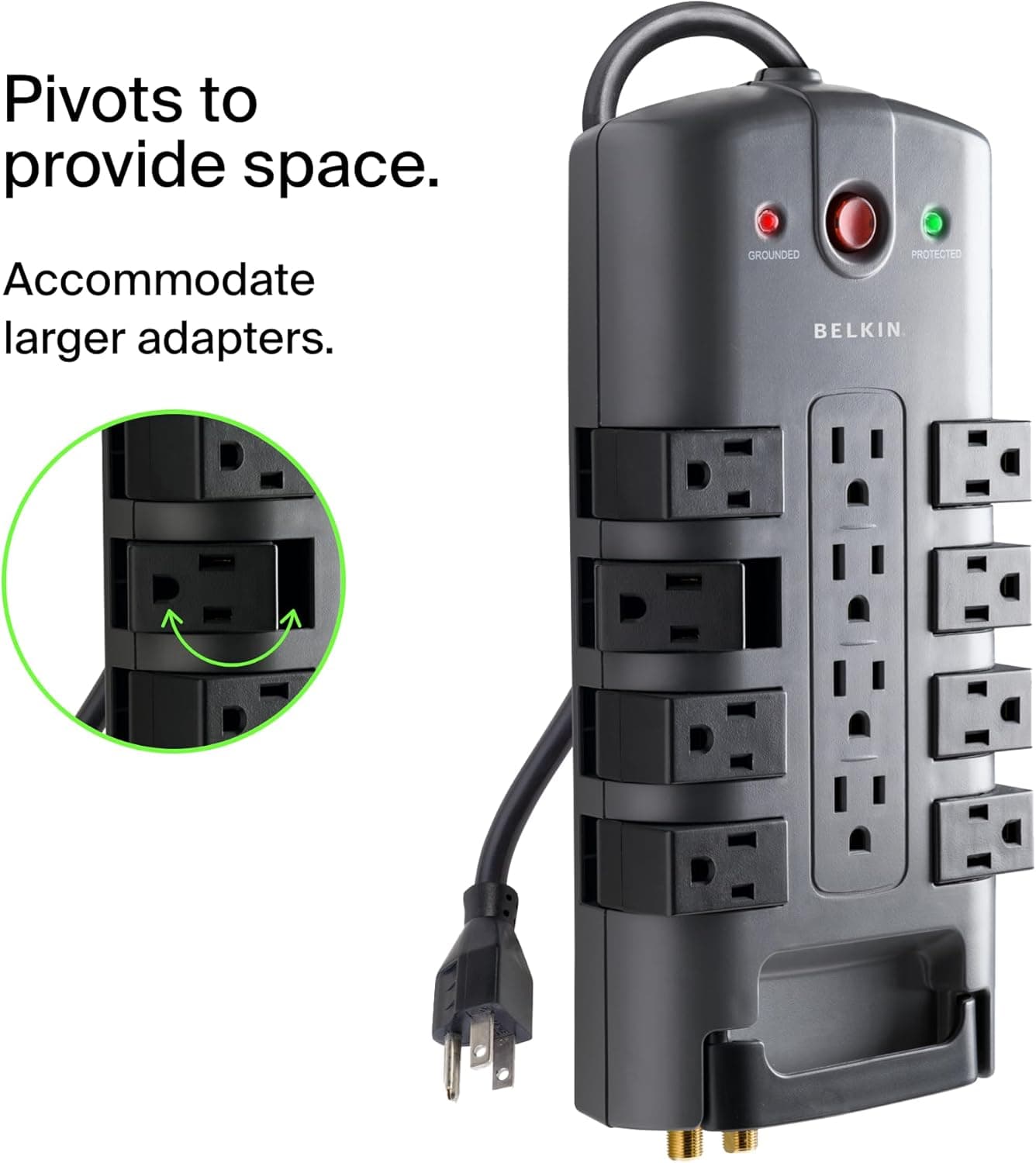 Belkin 12-Outlet Pivot-Plug Surge Protector thumbnail 5