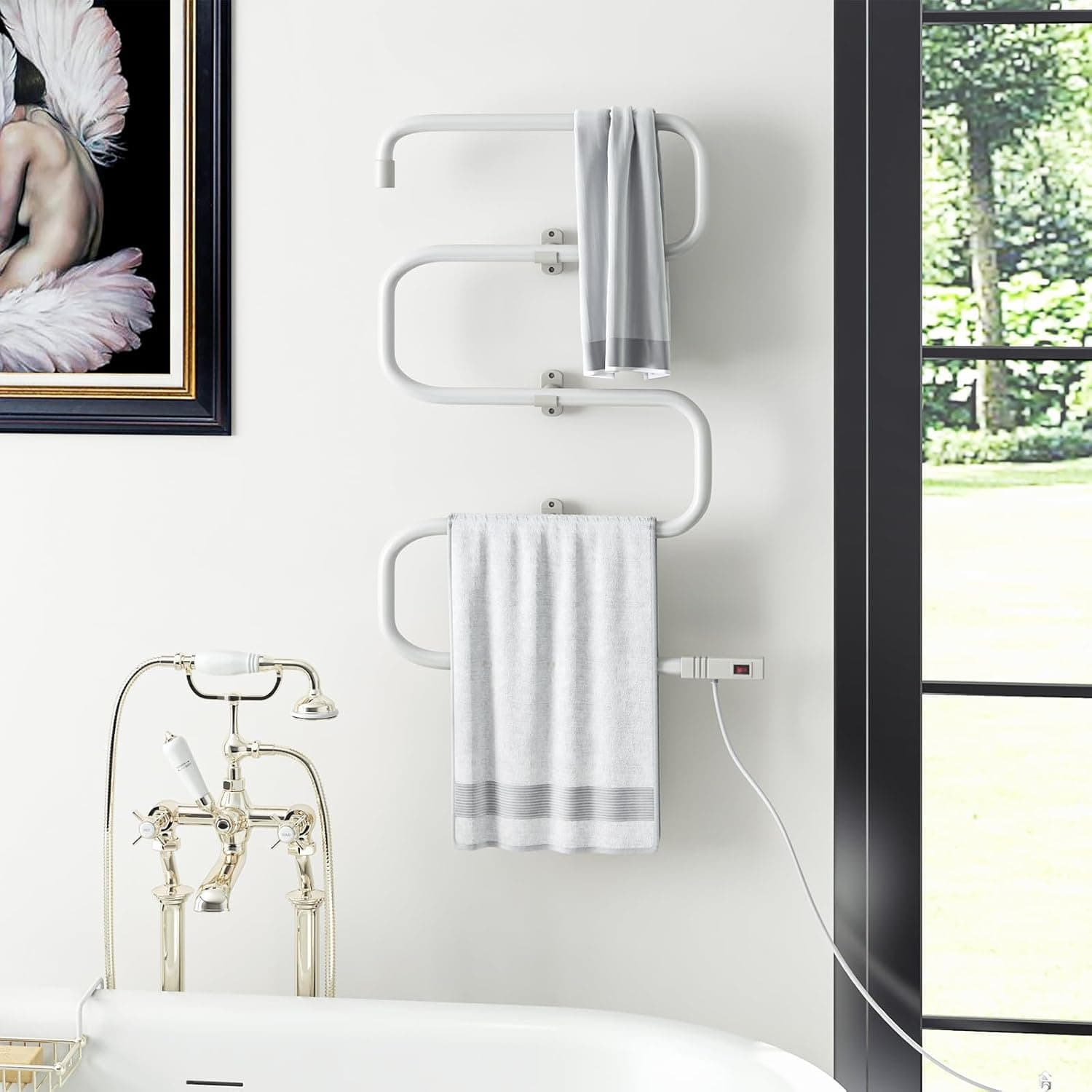 Tangkula S-Shaped Electric Towel Warmer Rack thumbnail 2