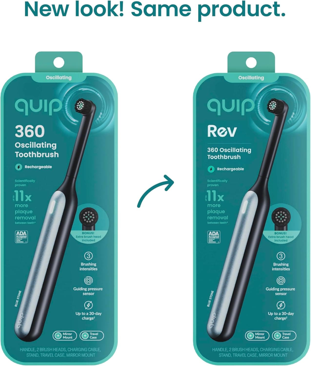 Quip Rev Oscillating Rechargeable Electric Toothbrush thumbnail 5