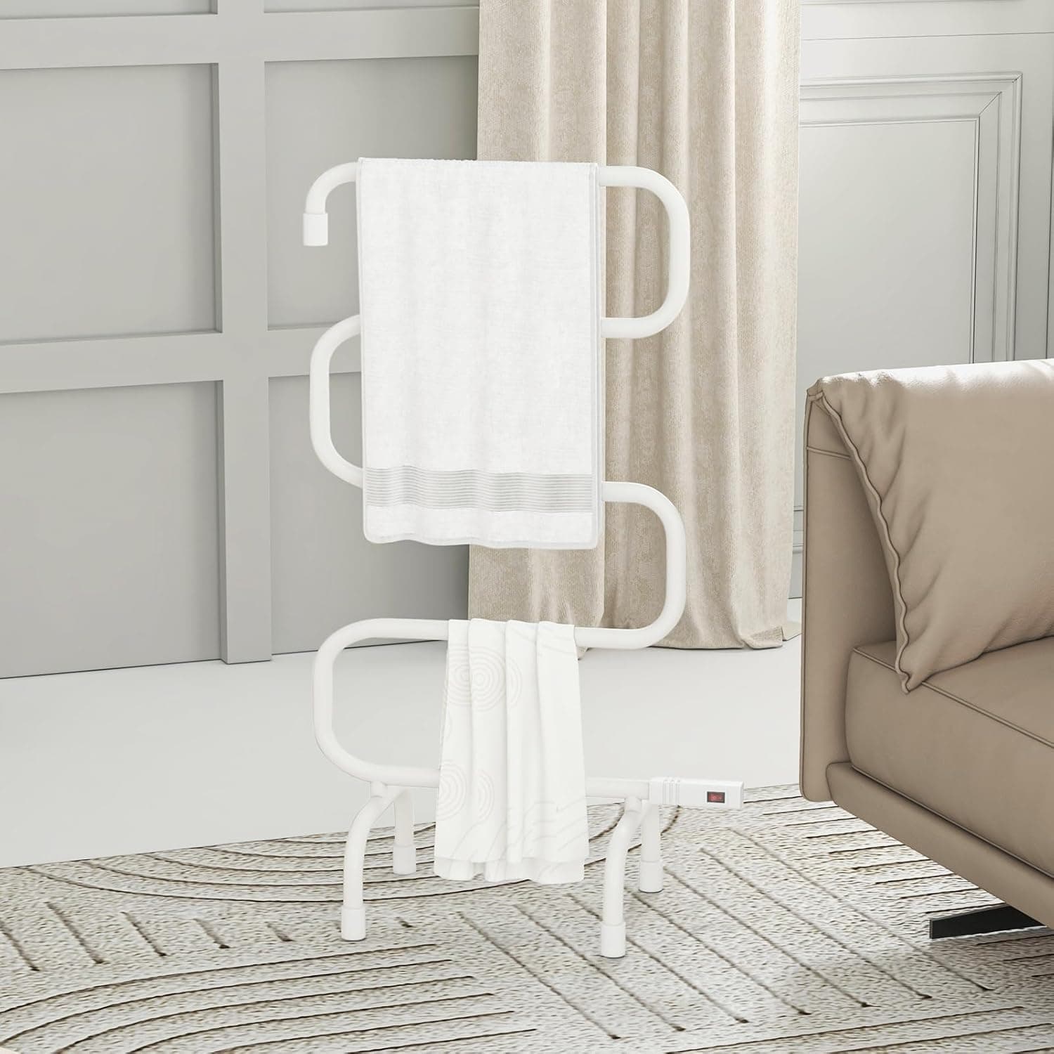 Tangkula S-Shaped Electric Towel Warmer Rack thumbnail 3