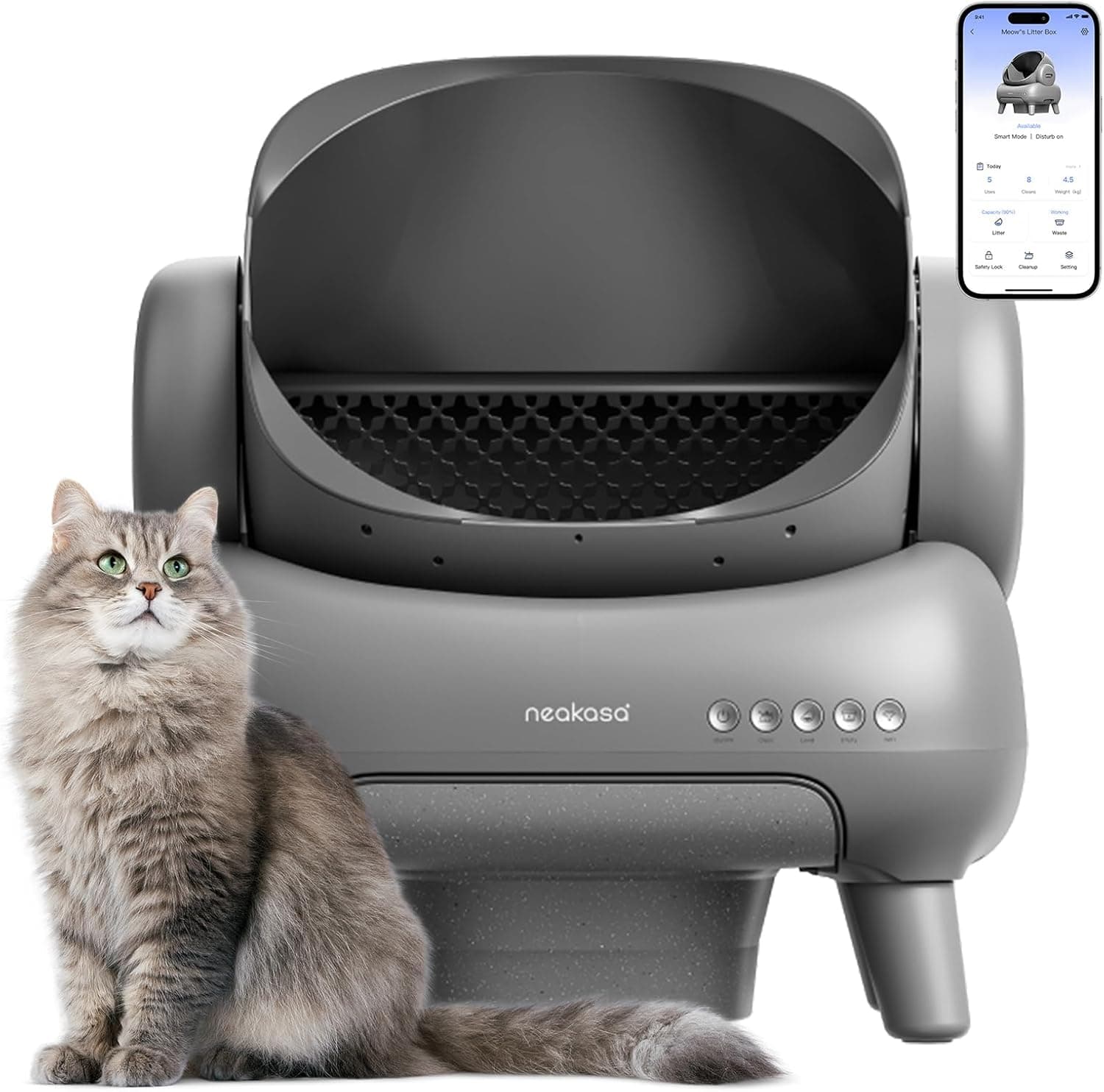 Neakasa M1 Open-Top Self-Cleaning Cat Litter Box - image 1