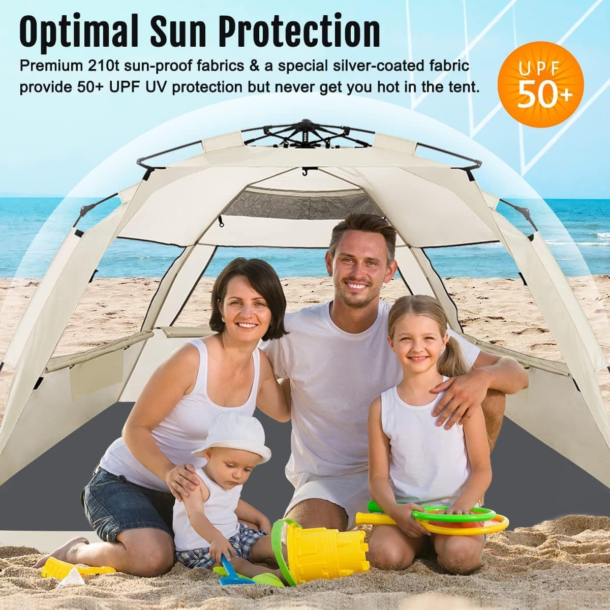 WhiteFang Deluxe Pop Up Beach Tent thumbnail 3