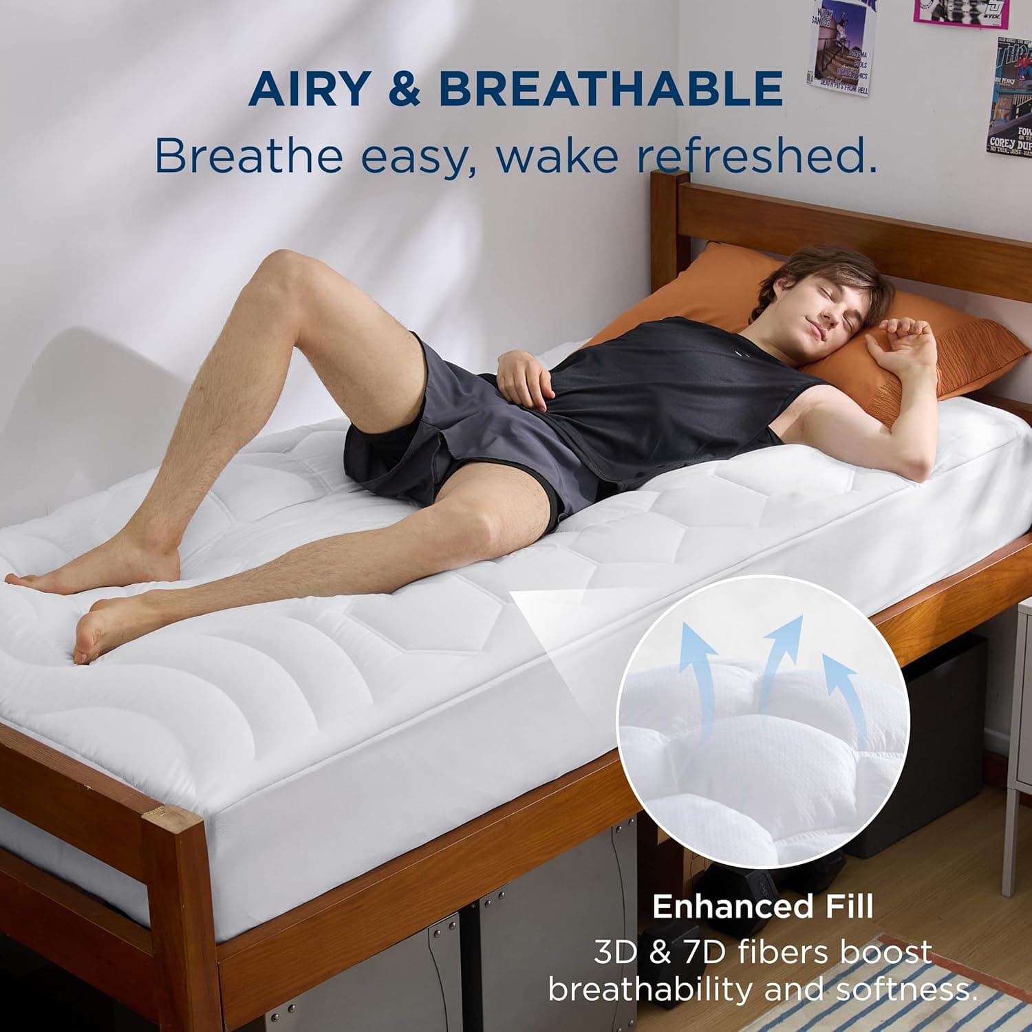 Bedsure Twin XL Mattress Pad Protector thumbnail 3