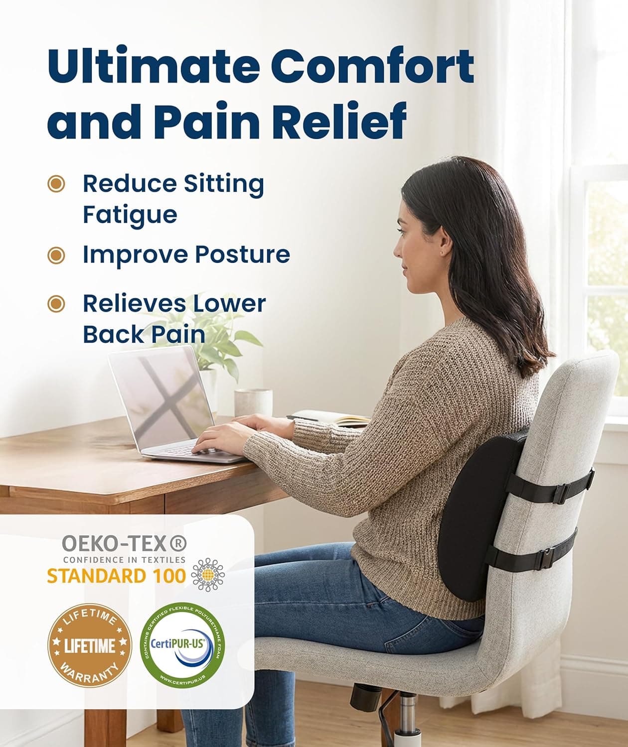 Everlasting Comfort Lumbar Support Pillow thumbnail 2