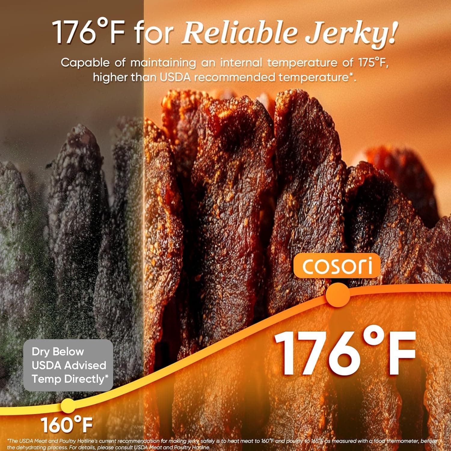 COSORI Food Dehydrator 5-Tray with 176°F Control thumbnail 2