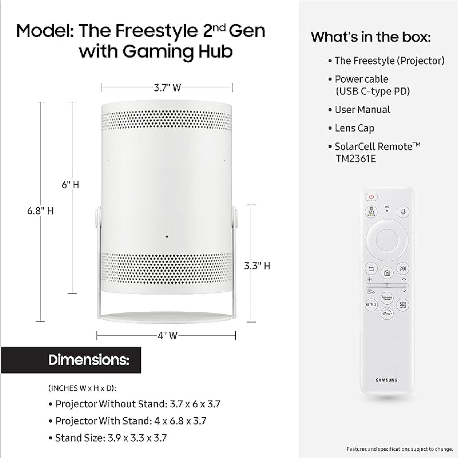 Samsung The Freestyle 2nd Gen thumbnail 2