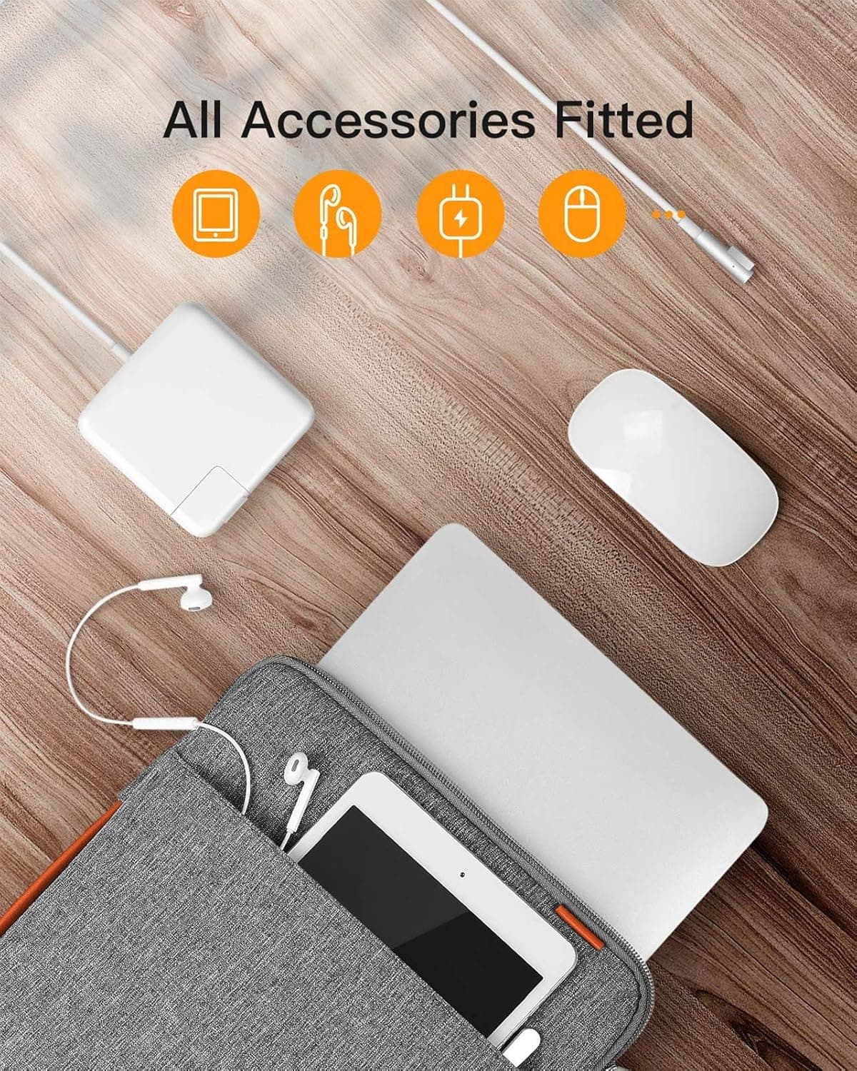 Inateck 360 Protective Laptop Bag 14-Inch with Accessory Pocket thumbnail 5