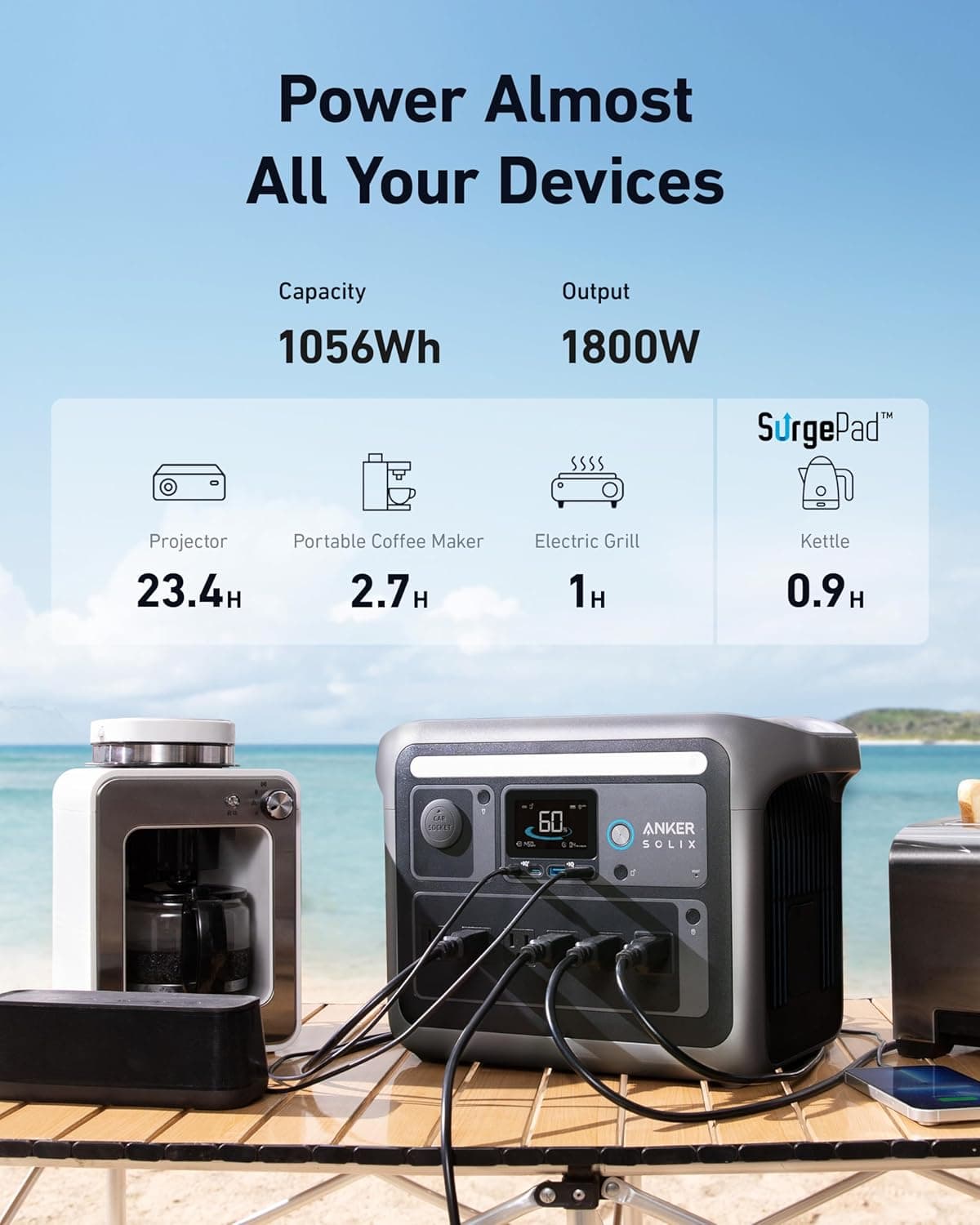 Anker SOLIX C1000 Portable Power Station thumbnail 4