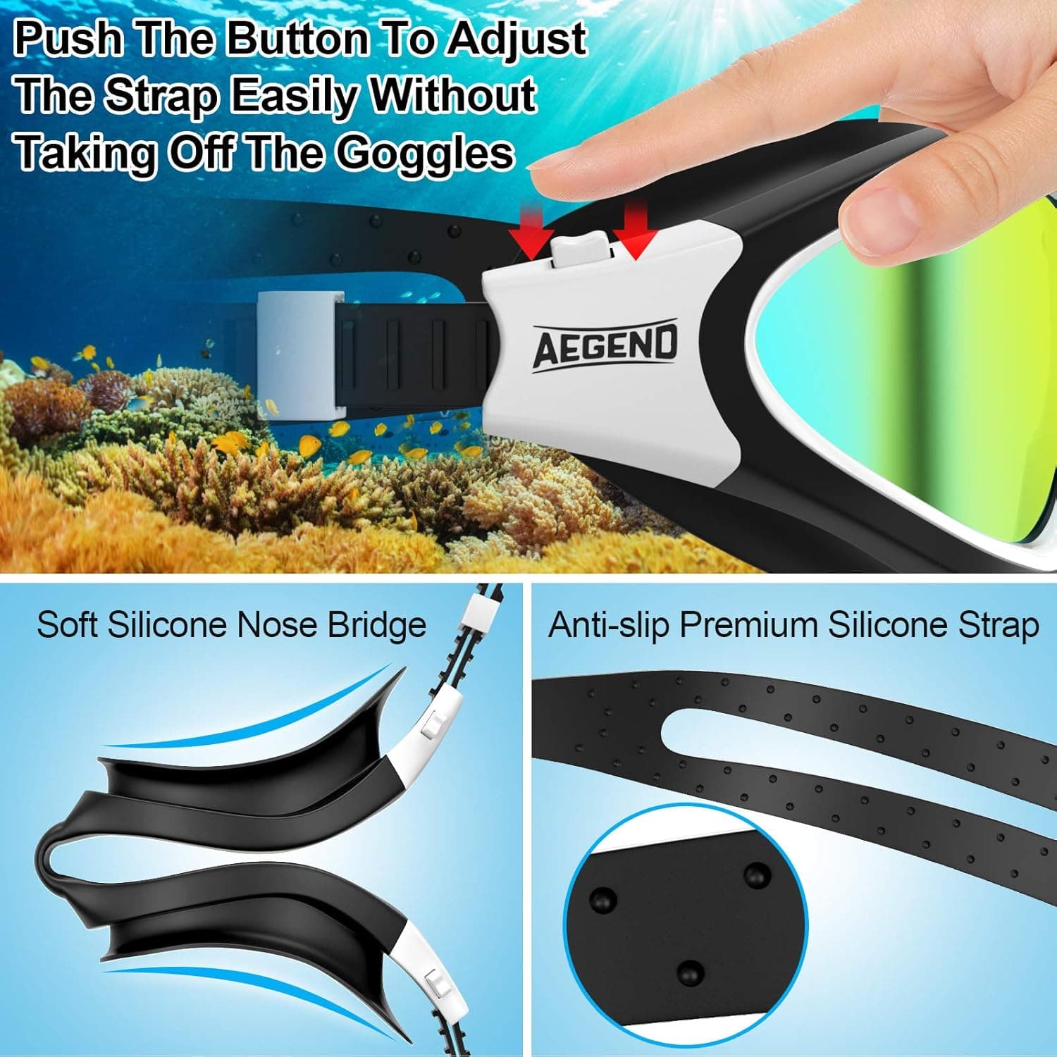 Aegend Polarized Swim Goggles thumbnail 5