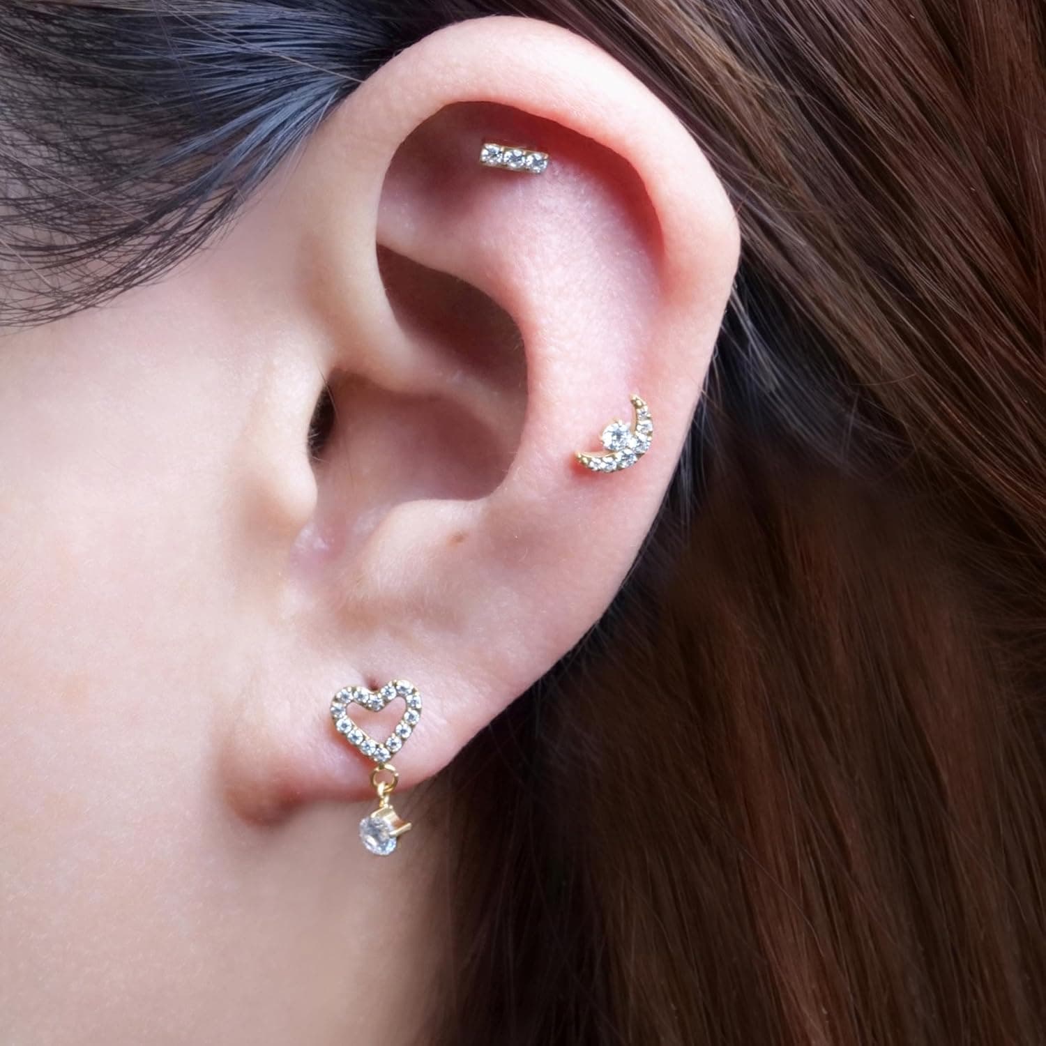 limerencia F136 Implant Grade Titanium Flat Back Stud Earrings thumbnail 2