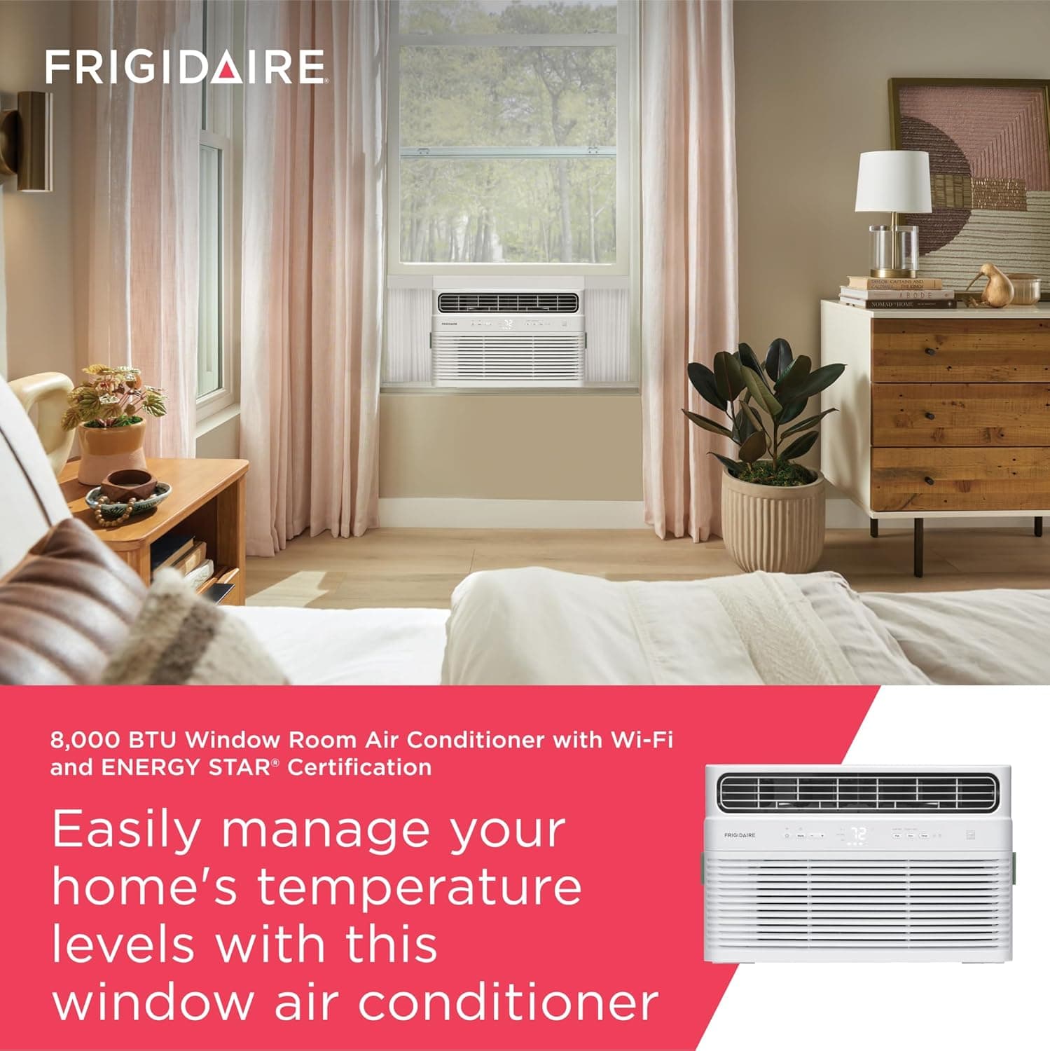 Frigidaire FHWW085WE1 8,000 BTU Smart Inverter Window Air Conditioner thumbnail 3