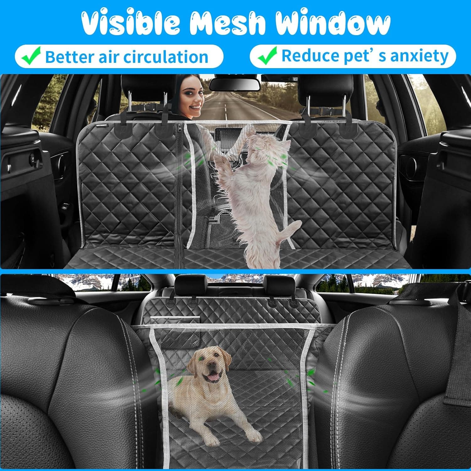 URPOWER 6-in-1 Dog Car Seat Cover thumbnail 4