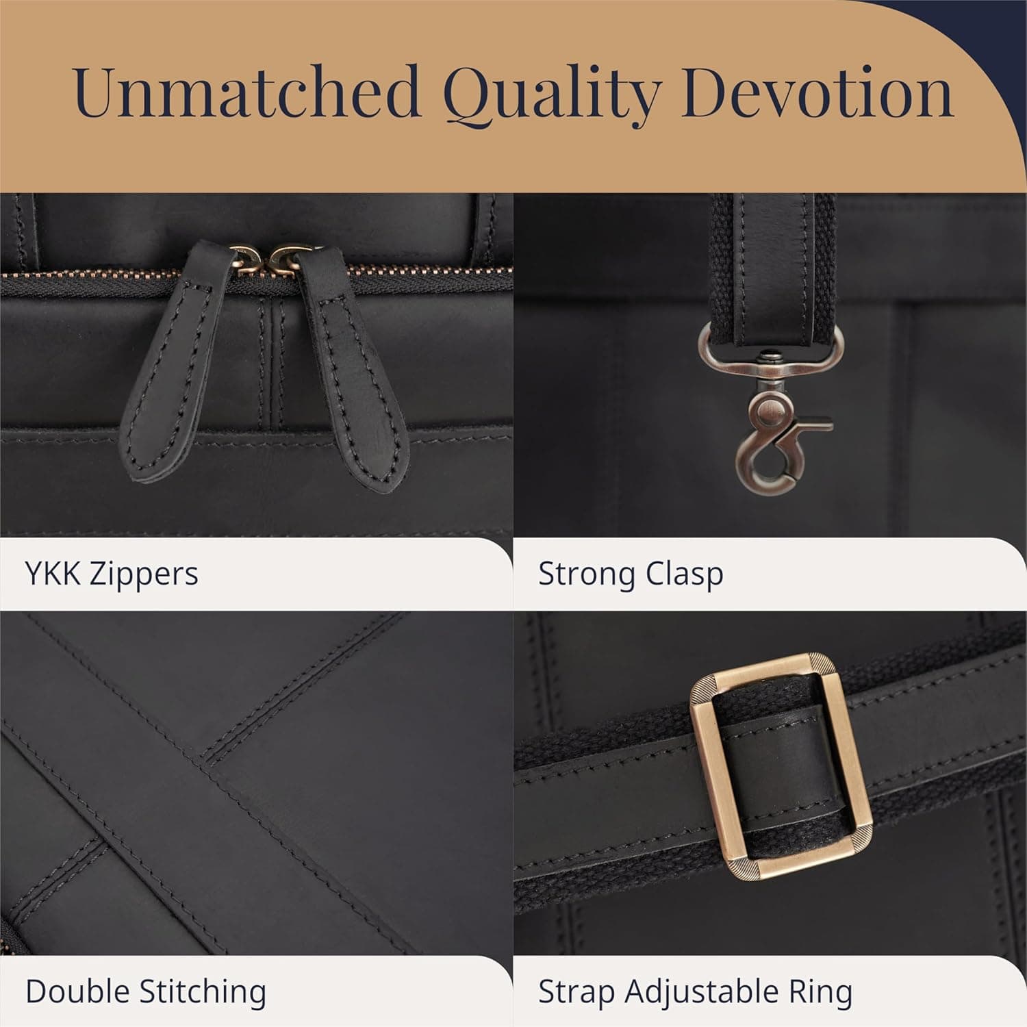 Luxorro Full-Grain Leather Briefcase for Men thumbnail 4