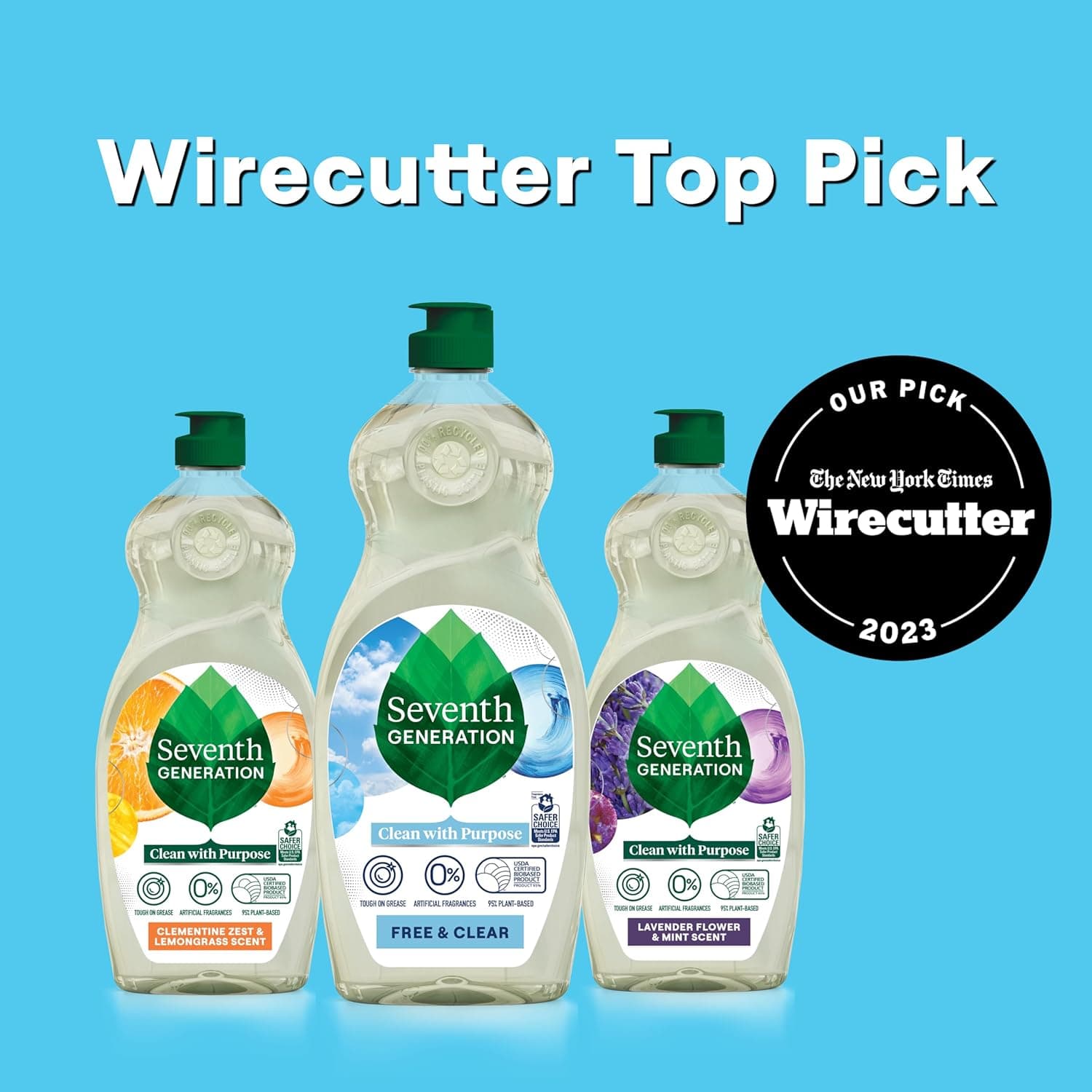 Seventh Generation Dish Liquid Soap, Free & Clear (6-Pack, 19 oz) thumbnail 2