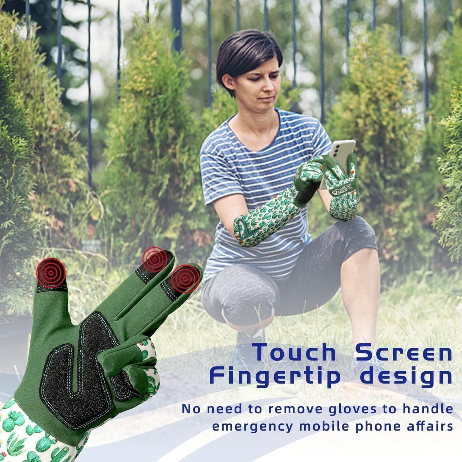 Schwer Gardening Gloves for Women with Reinforced Fingertips thumbnail 3