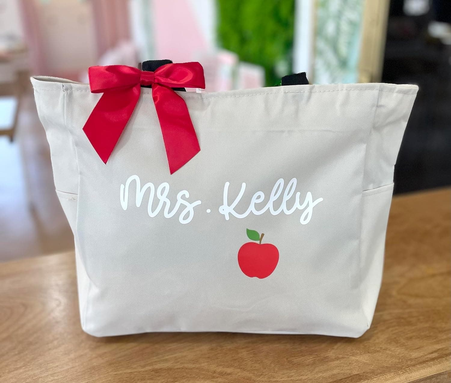 Up2ournecksinfabric Personalized Large Teacher Tote Bag thumbnail 5