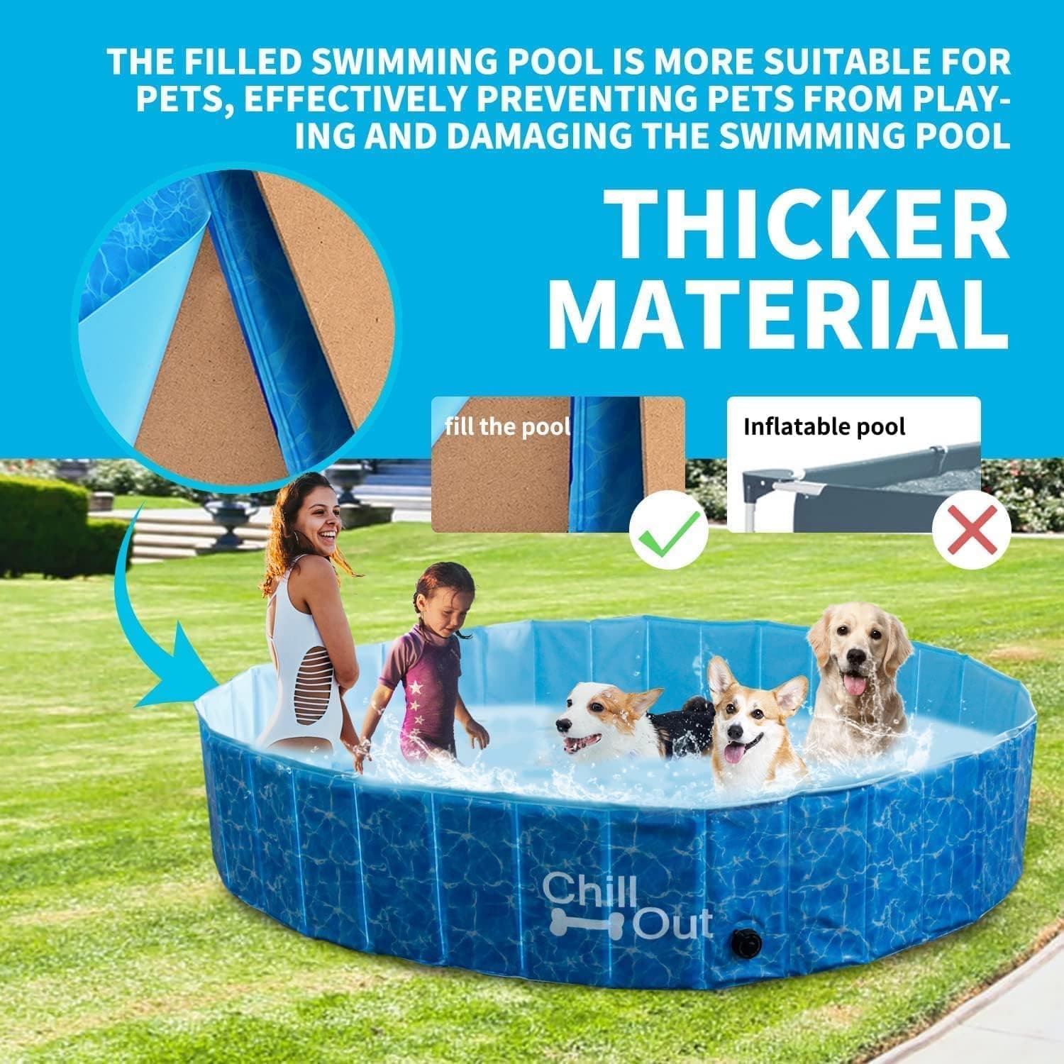 All for Paws Foldable Dog Pool (63 Inch) thumbnail 3