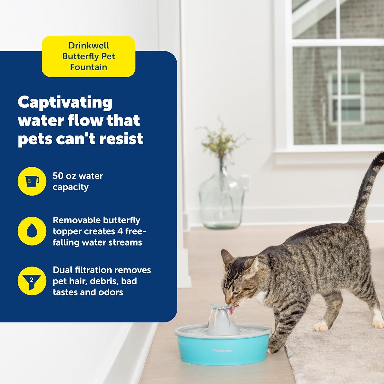 PetSafe Drinkwell Butterfly Pet Fountain thumbnail 2