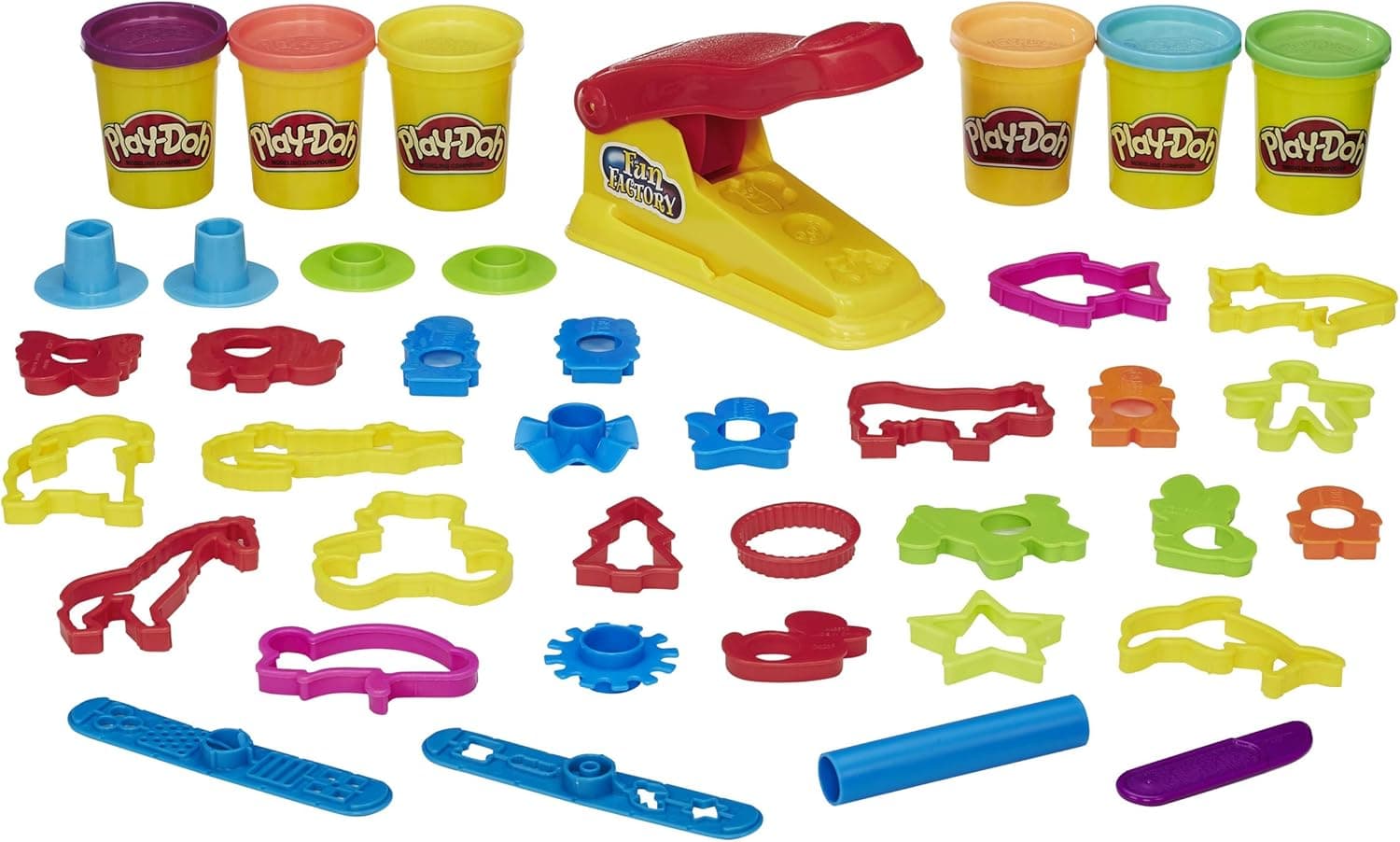 Play-Doh Fun Factory Deluxe Set (31 Tools & 6 Cans) - image 1