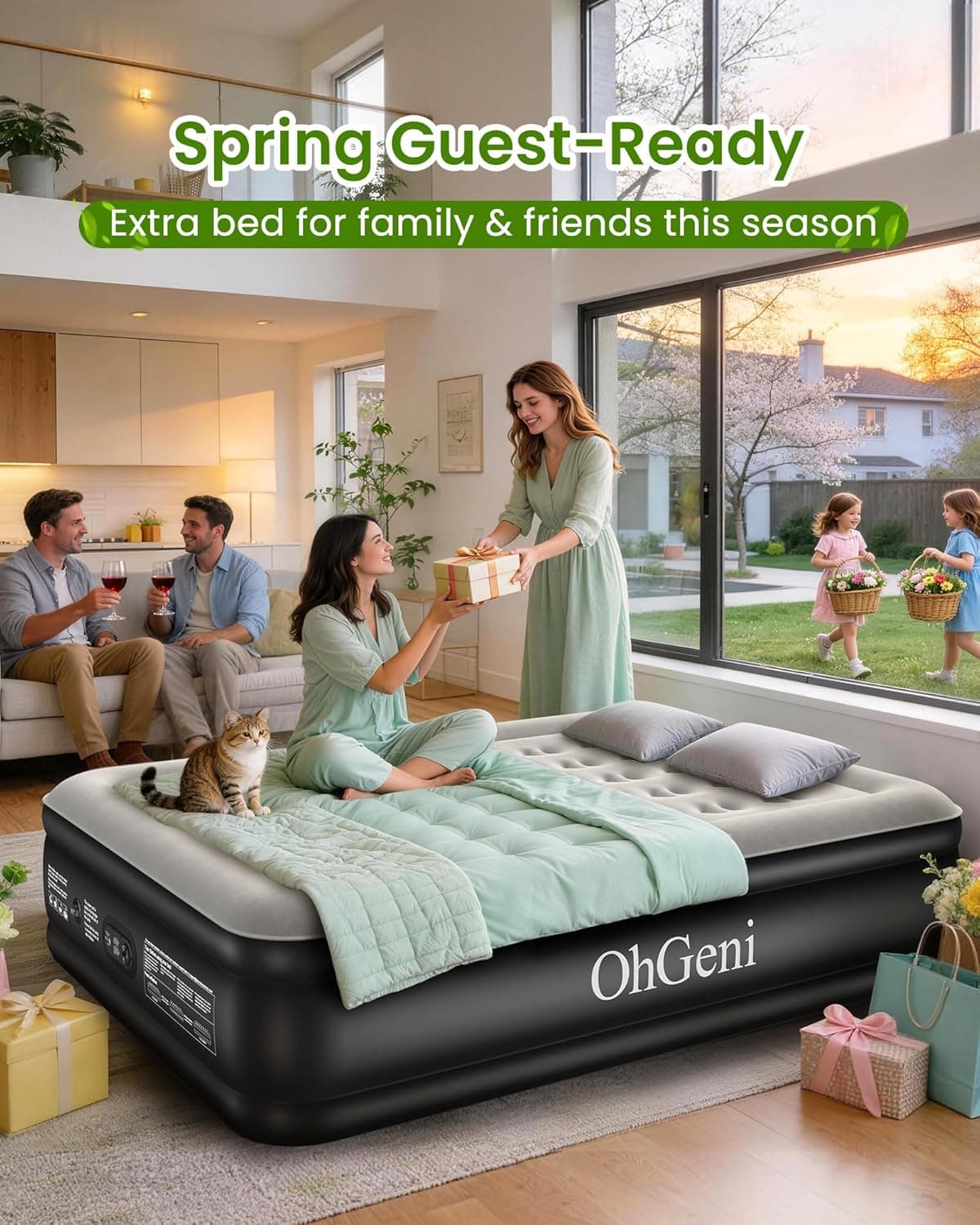 OhGeni Queen Air Mattress with Built-in Pump thumbnail 3