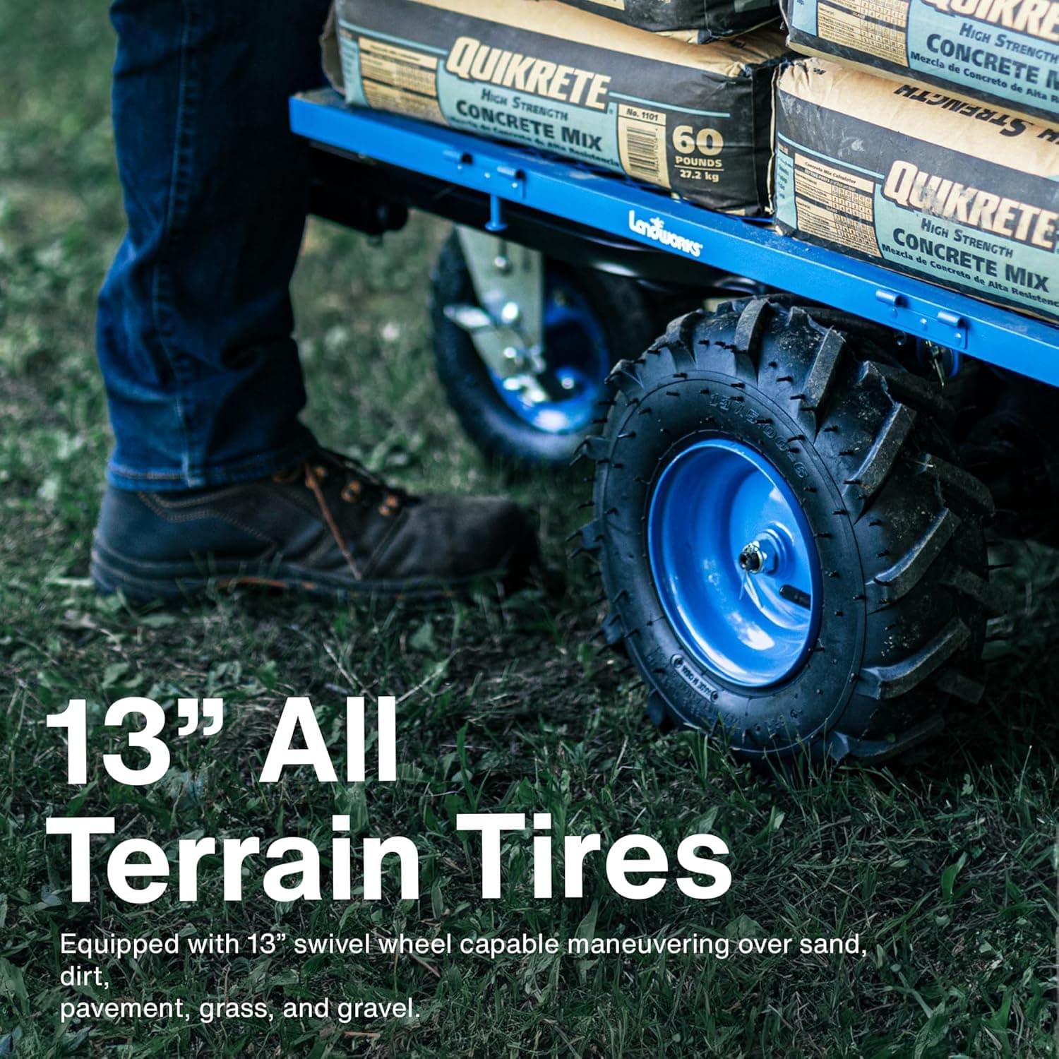 Landworks 48V Li-Ion Super Duty Electric Power Wagon Wheelbarrow thumbnail 5