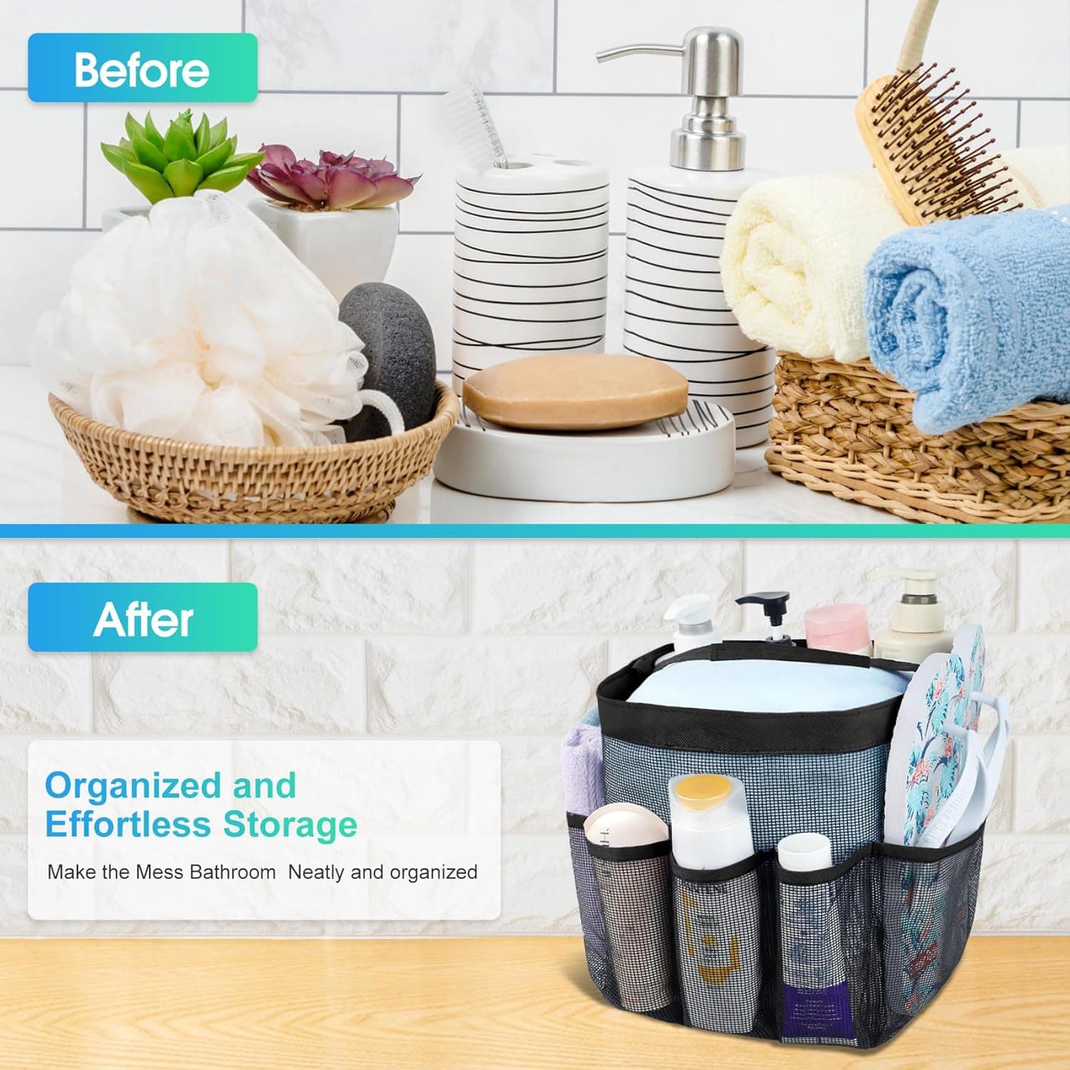 Attmu Mesh Shower Caddy Portable thumbnail 5