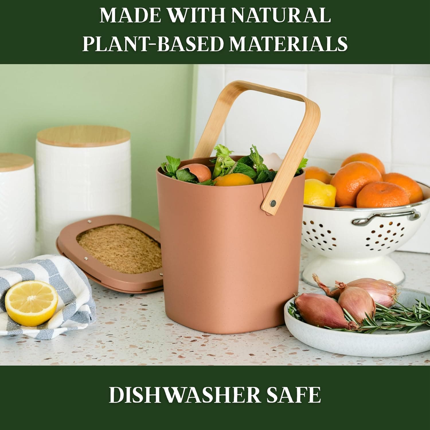 Bamboozle 1-Gallon Countertop Compost Bin thumbnail 5