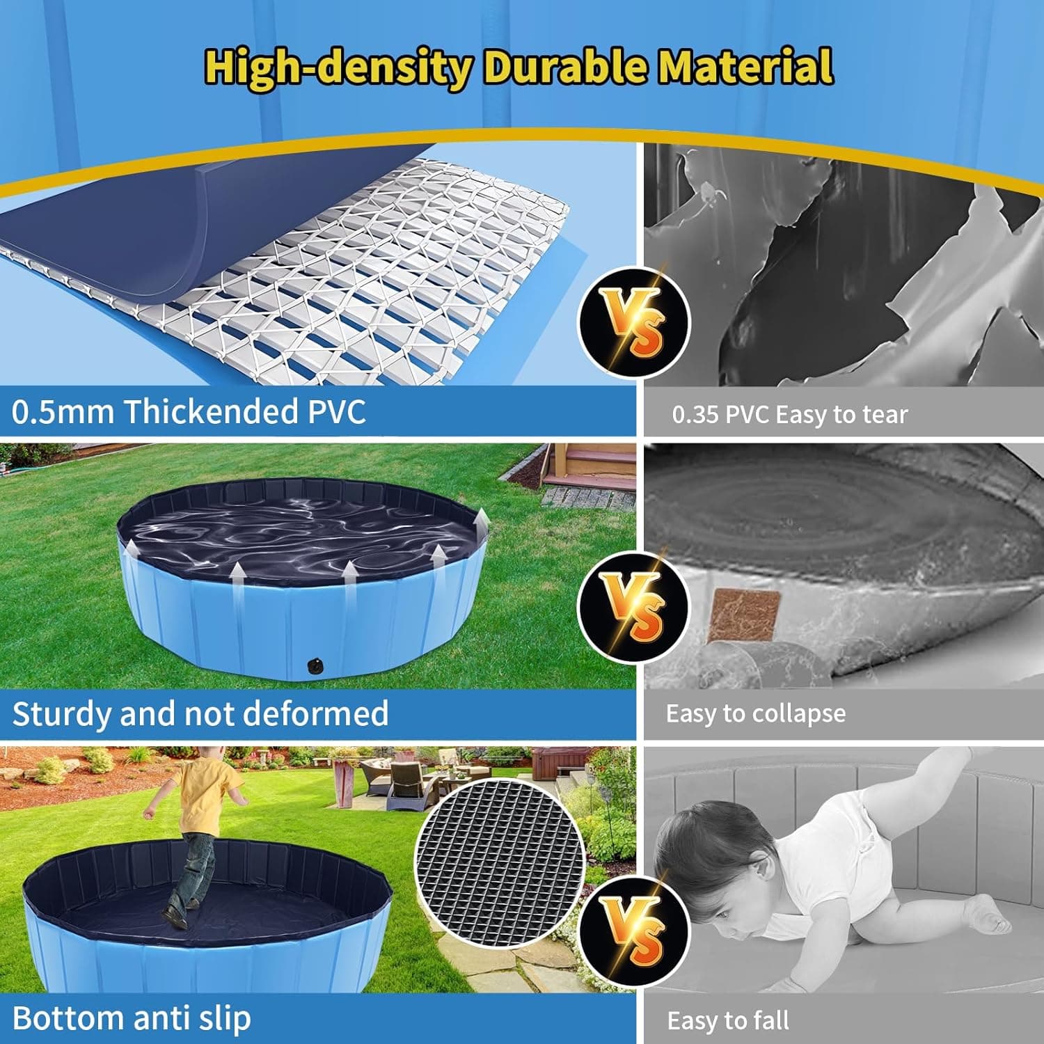 CACSPS Foldable Dog Pool (79 Inch) thumbnail 2