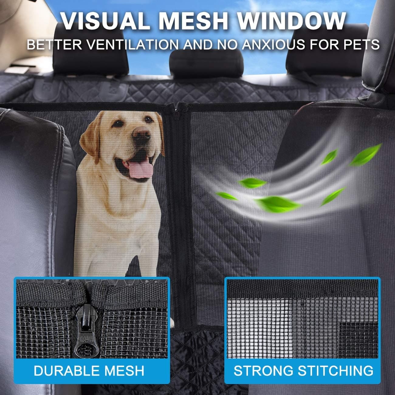 Vailge Dog Car Seat Cover with Mesh Window thumbnail 2