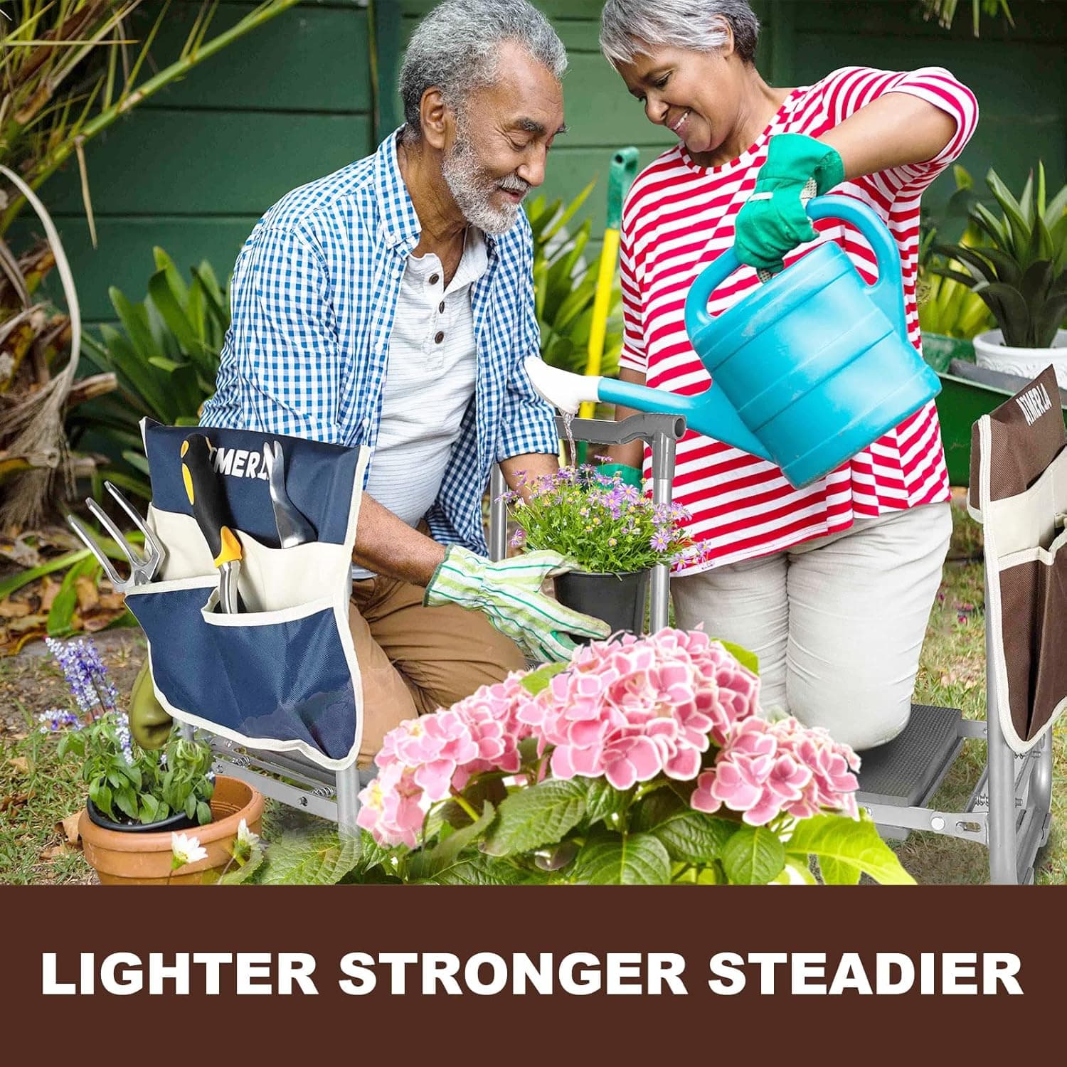 Aimerla Foldable Garden Kneeler Seat with Tool Bags thumbnail 2