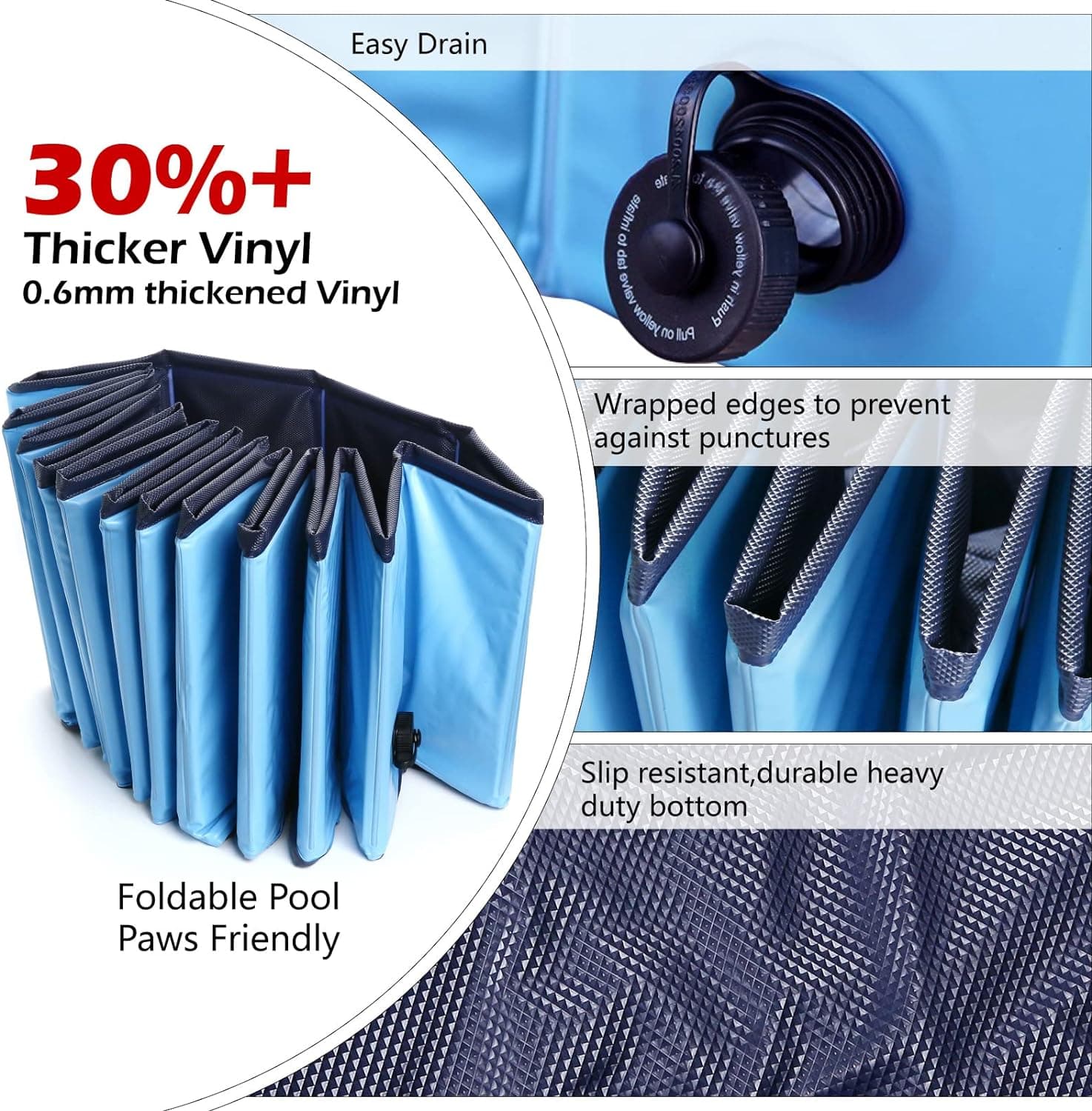 Jasonwell Foldable Dog Pool (63 Inch) thumbnail 3