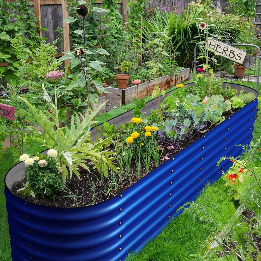 Olle 12-in-1 Galvanized Raised Garden Bed (17" Tall) thumbnail 2