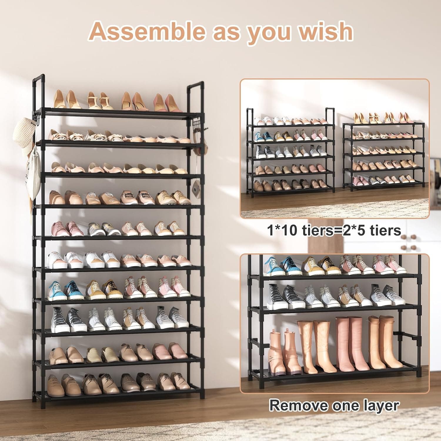 VTRIN 10-Tier Large Capacity Shoe Rack thumbnail 5