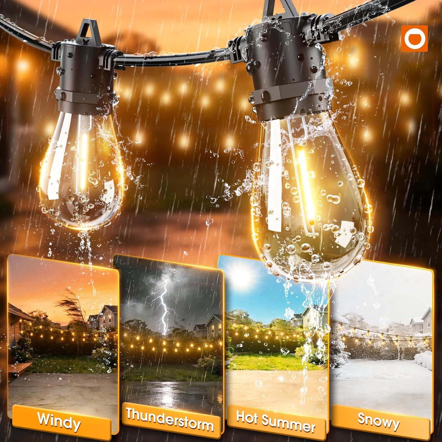 addlon 50FT LED Outdoor String Lights thumbnail 4