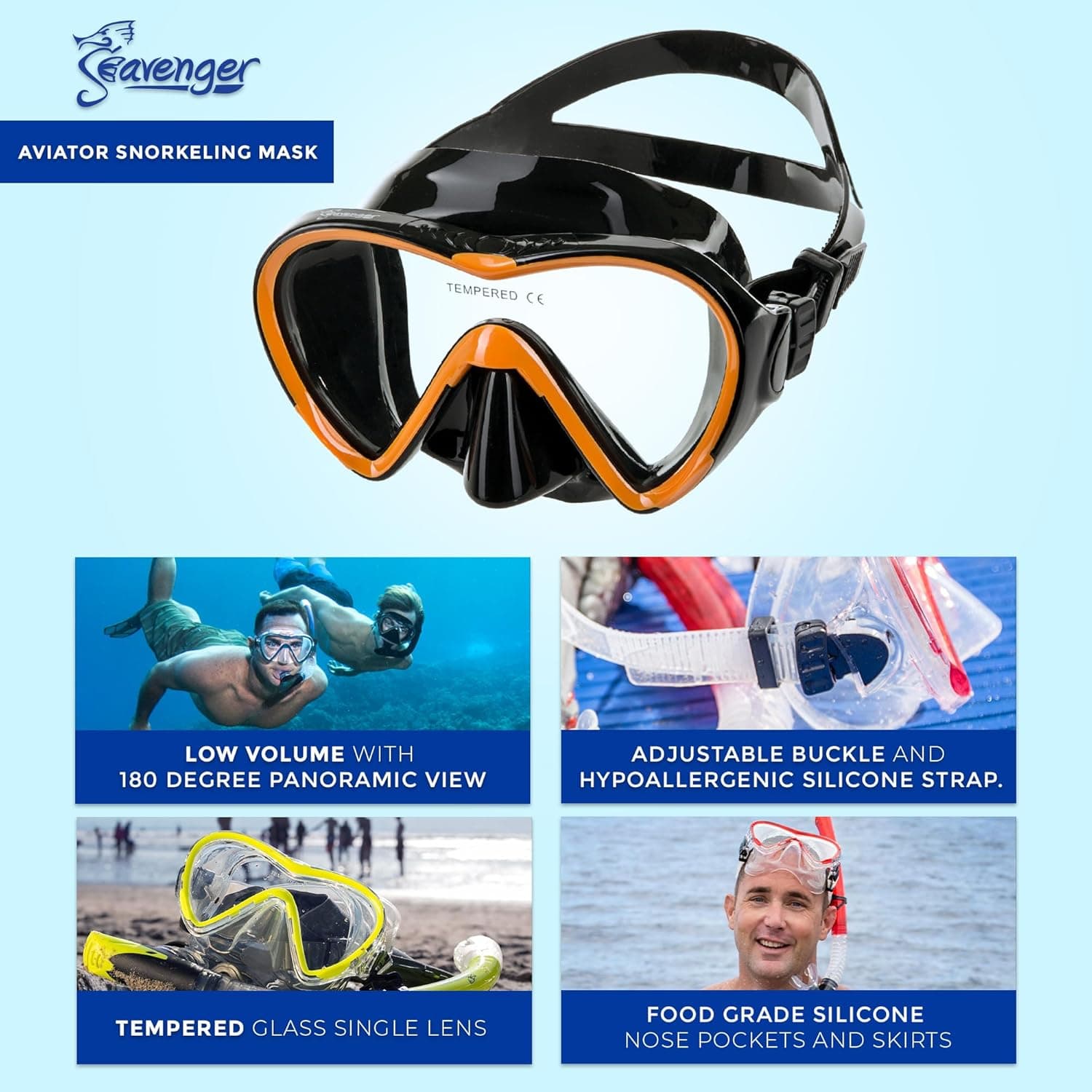 Seavenger Aviator Snorkeling Set with Gear Bag thumbnail 4