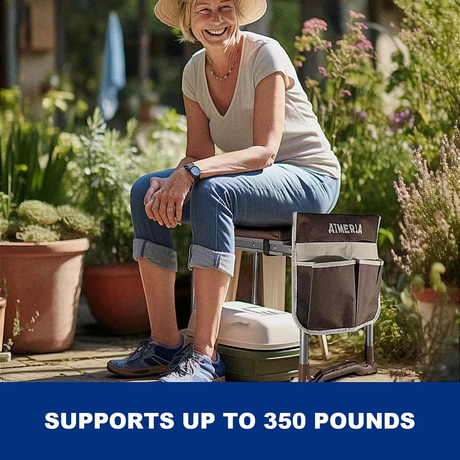 Aimerla K5 Foldable Kneeler Seat with Detachable Cloud Pad thumbnail 2