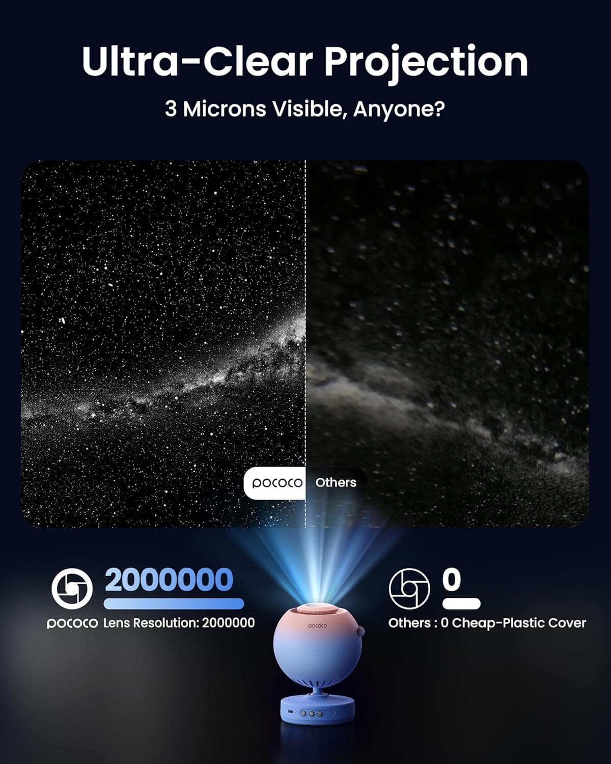 POCOCO Galaxy Star Projector Home Planetarium thumbnail 3