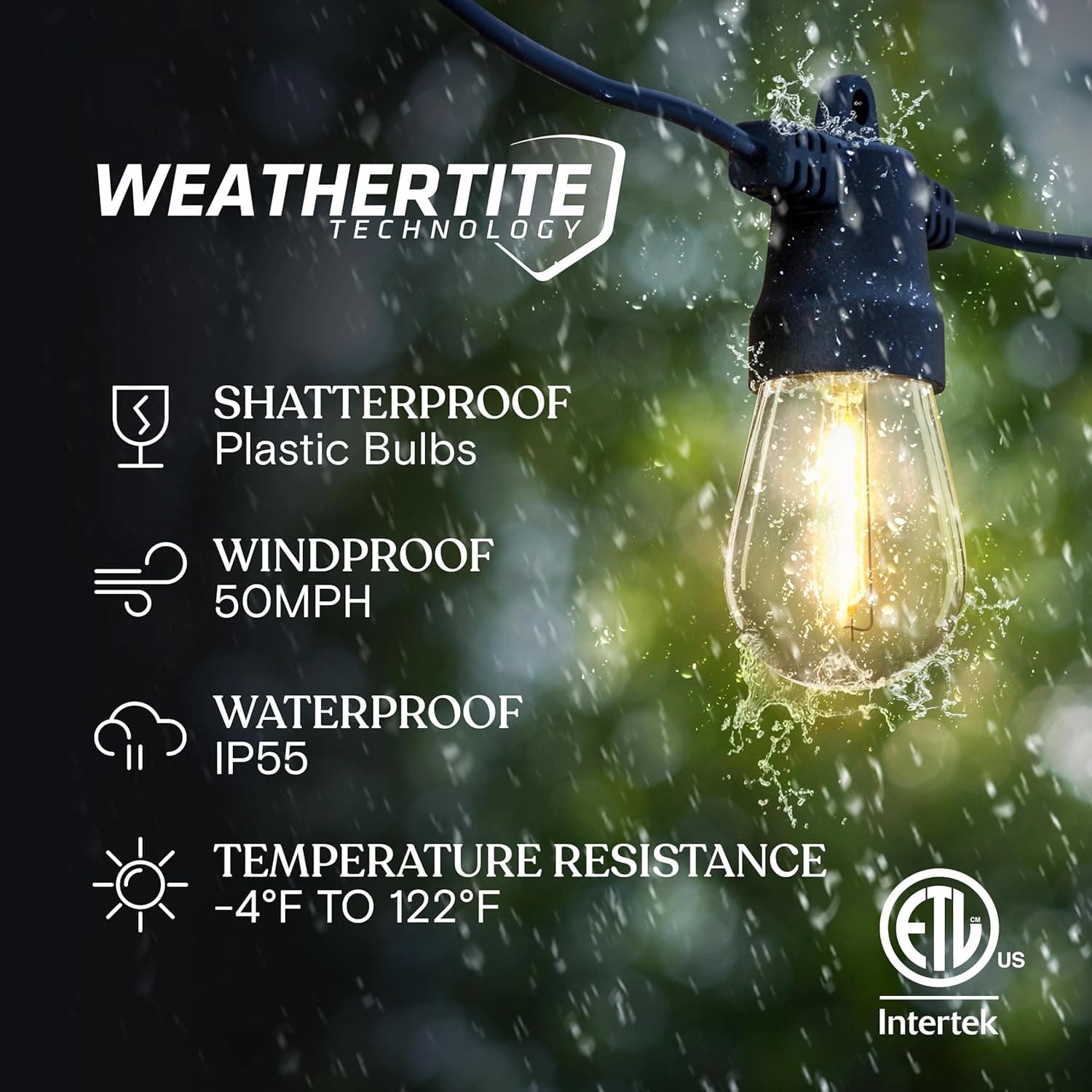 Brightech Ambience Pro Solar Powered String Lights 27ft thumbnail 2